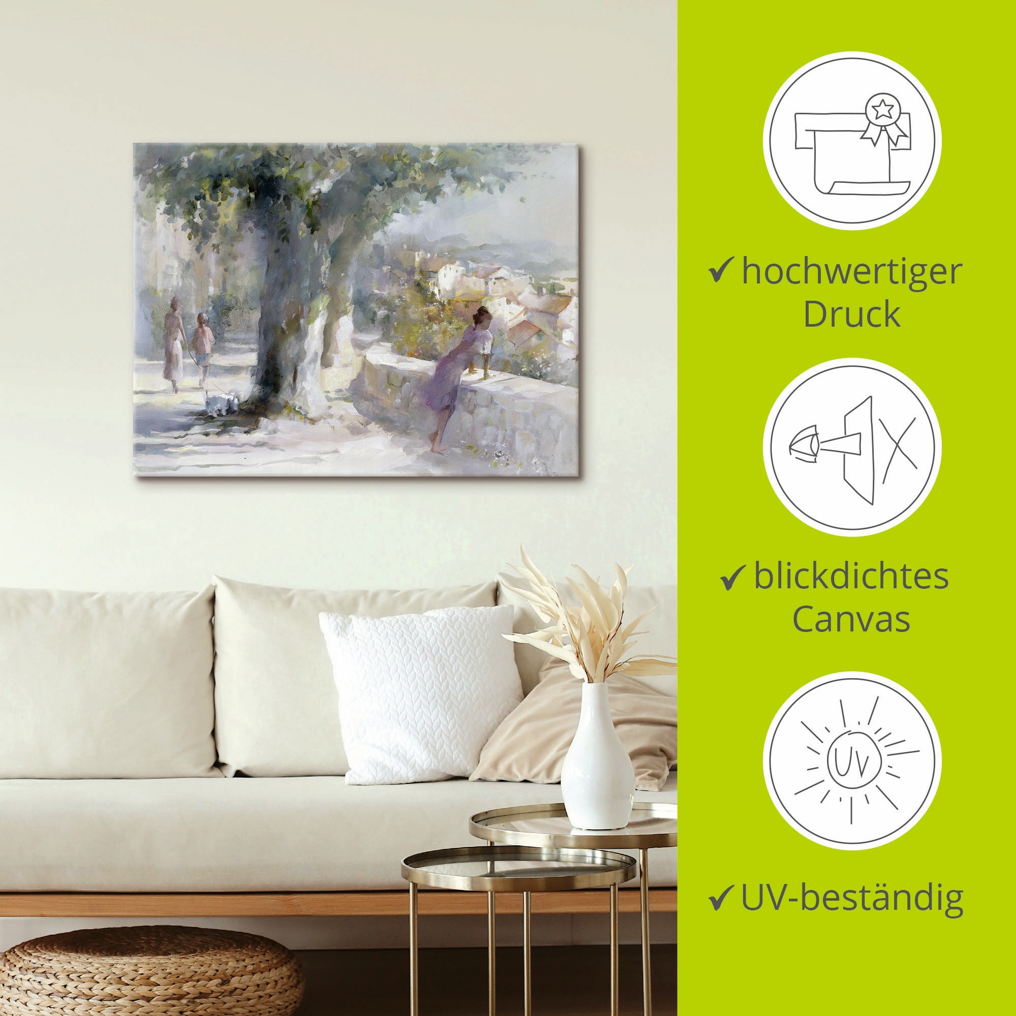 Artland Wandbild »Flüsternder Wind«, Gruppen & Familien, (1 St.), als Leinwandbild, Poster in verschied. Größen
