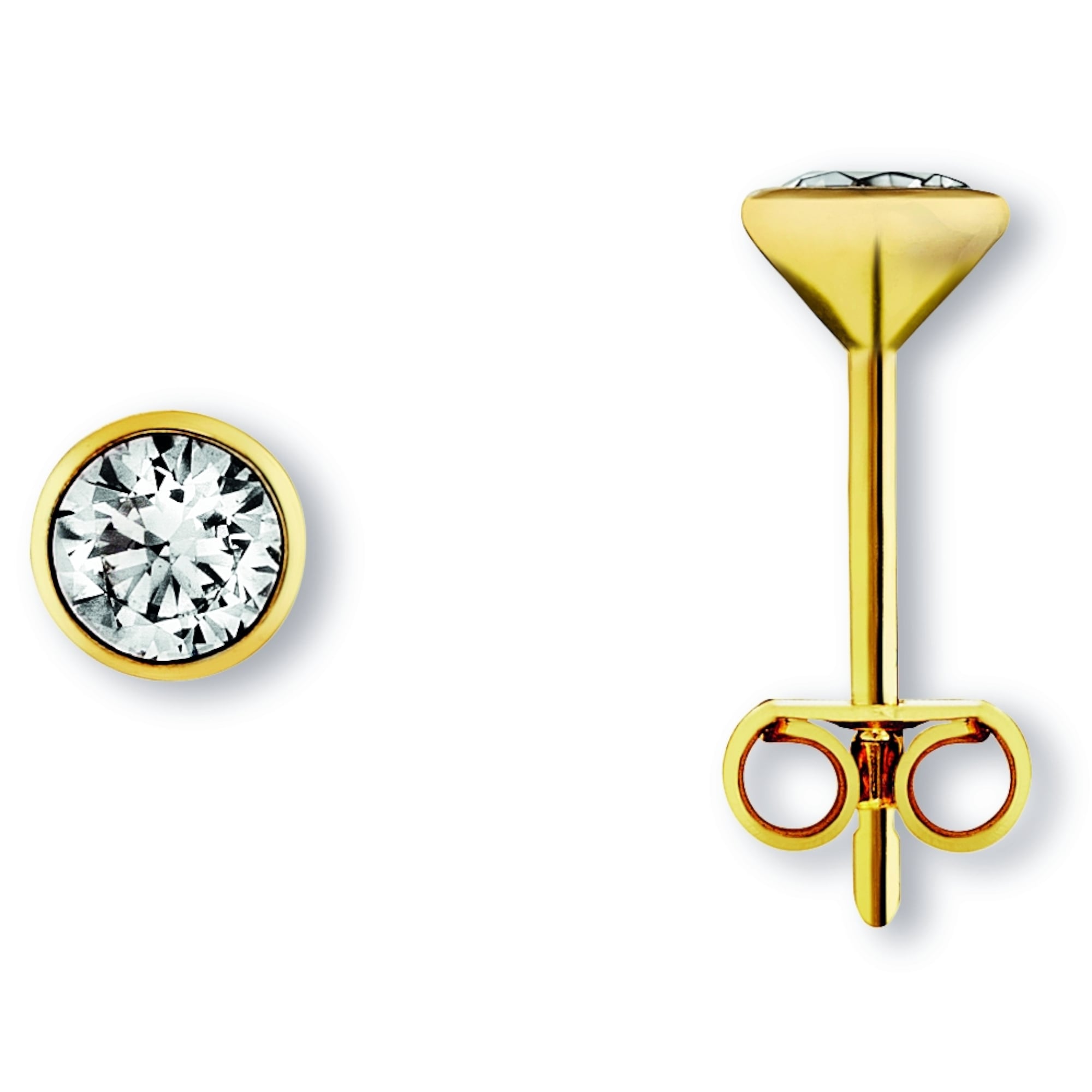 ONE ELEMENT Paar Ohrhänger »Zirkonia Ohrringe Ohrstecker aus 333 Gelbgold«, ein Hauch von Luxus für den Alltag