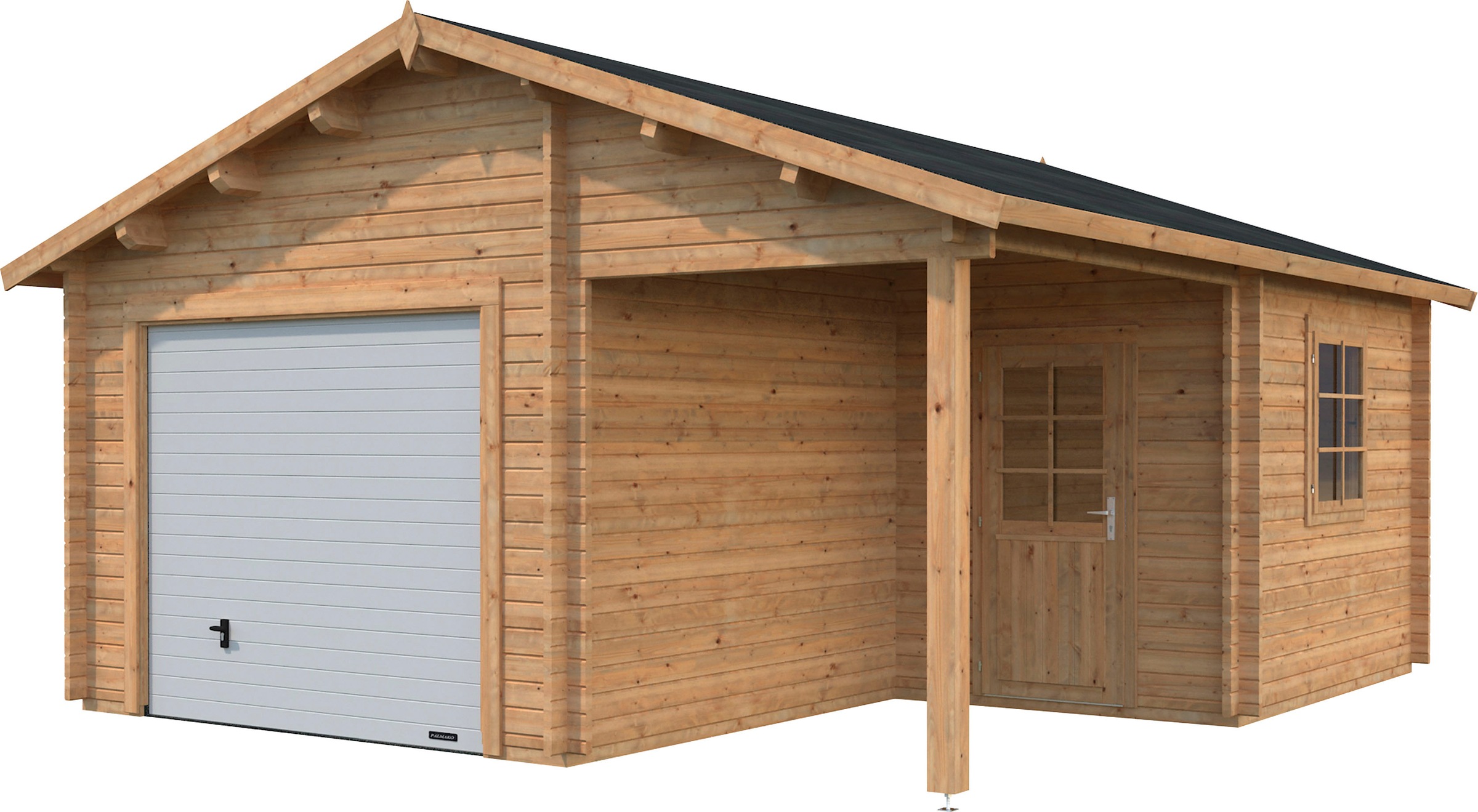 cm, mit Friday hellbraun Sektionaltor, Garage und »Roger«, BxTxH: Palmako Black 564x601x321 Anbau BAUR |