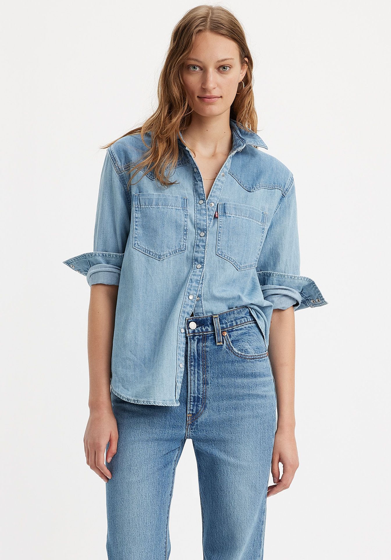 Levis Jeansbluse "TEODORA WESTERN SHIRT", mit Druckknöpfen günstig online kaufen