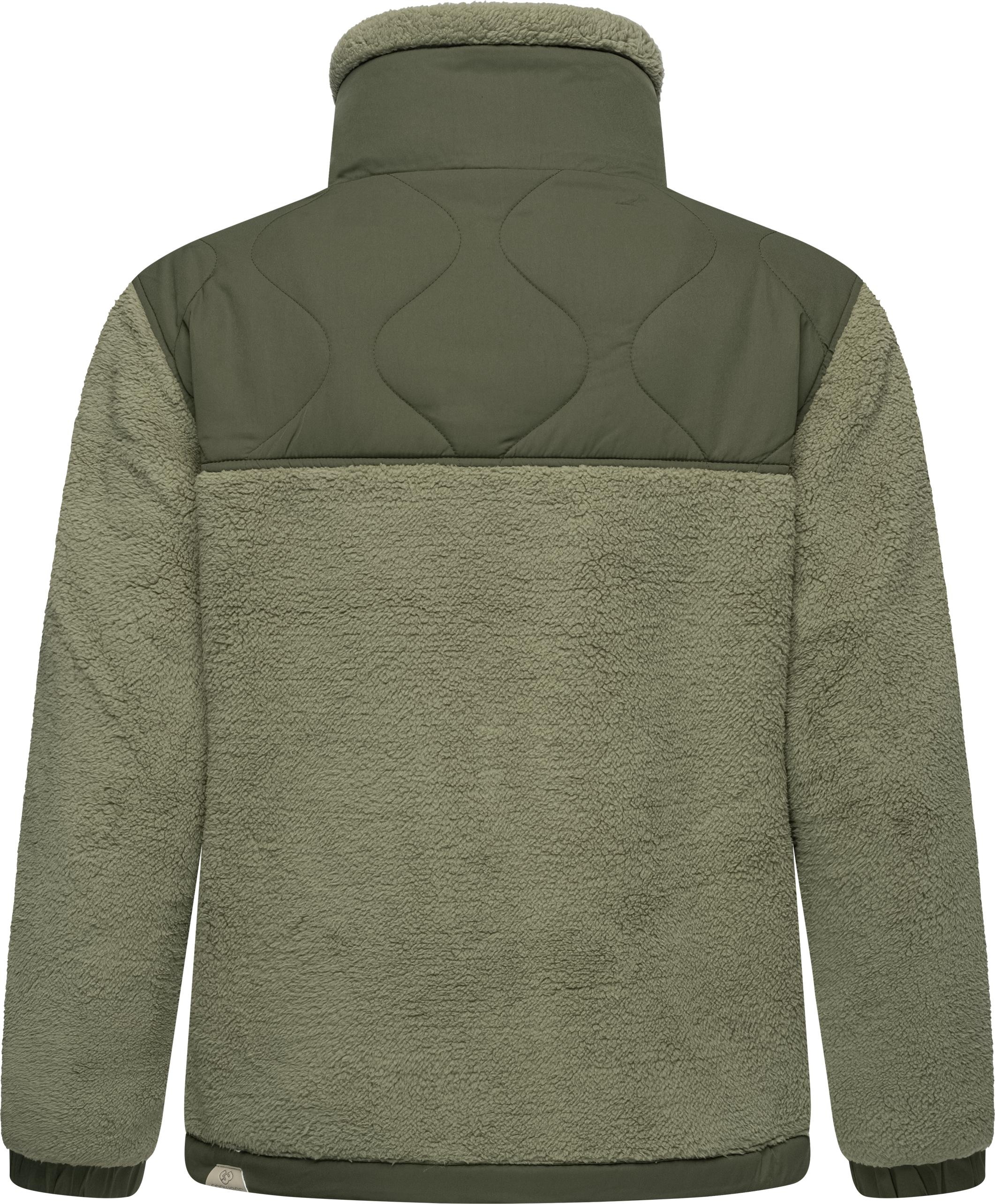 Ragwear Plüschjacke »Arctika«, ohne Kapuze, Flauschige Übergangsjacke aus Teddyfleece