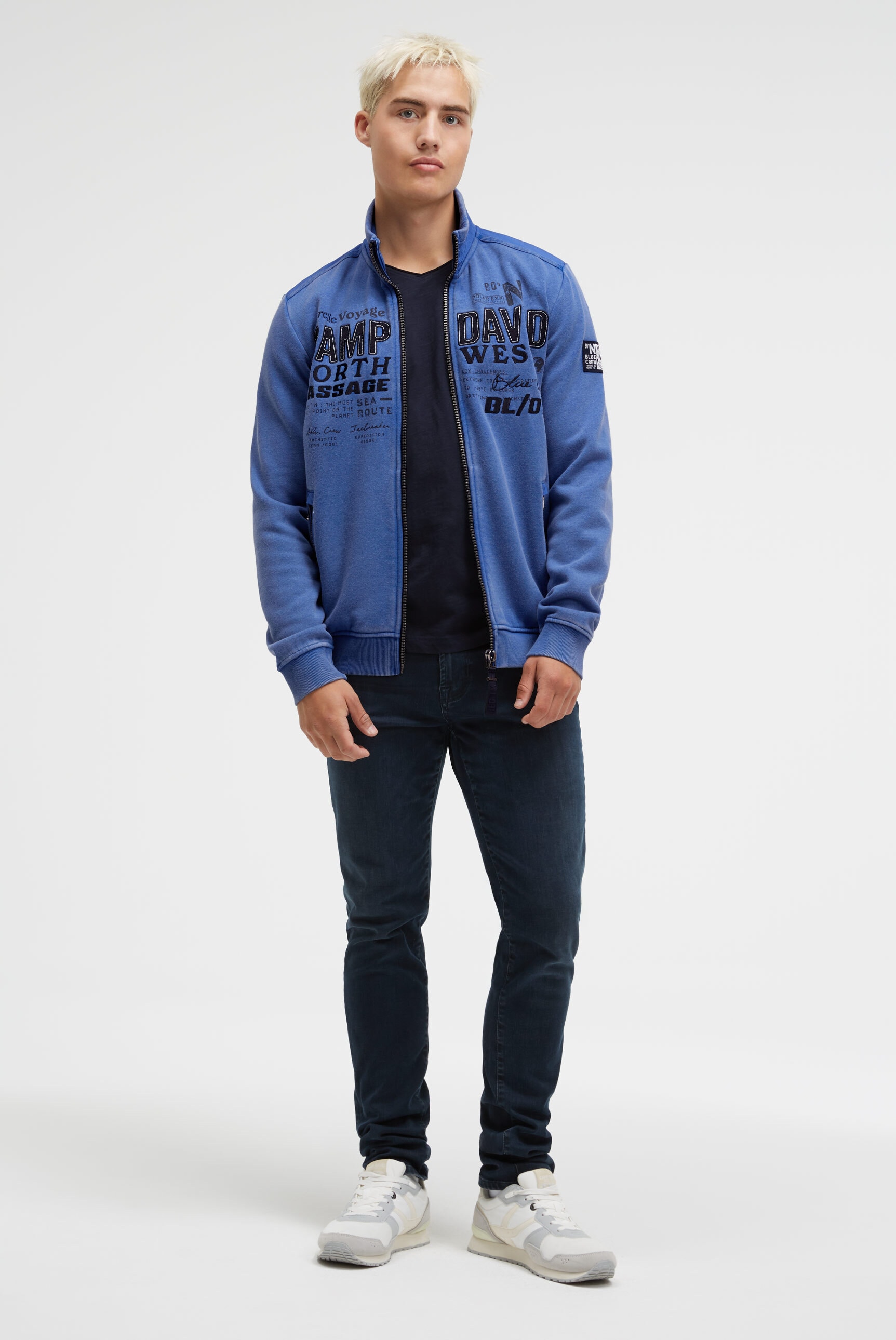 CAMP DAVID Sweatjacke, mit Reißverschlusstaschen
