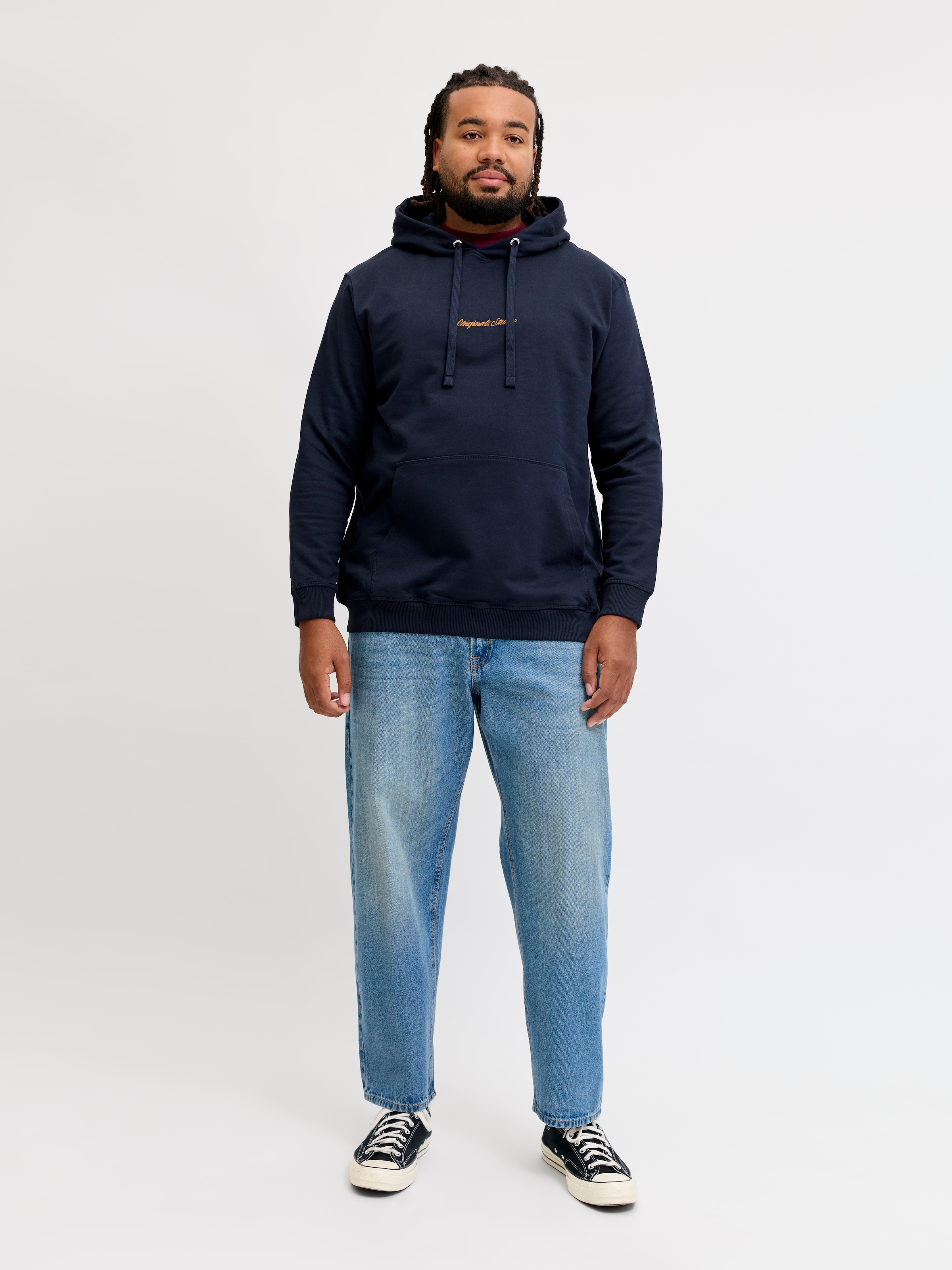 Jack & Jones PlusSize Kapuzensweatshirt »JORNORREBRO EMB SWEAT HOOD PLS«, Baumwollmischung, regular fit
