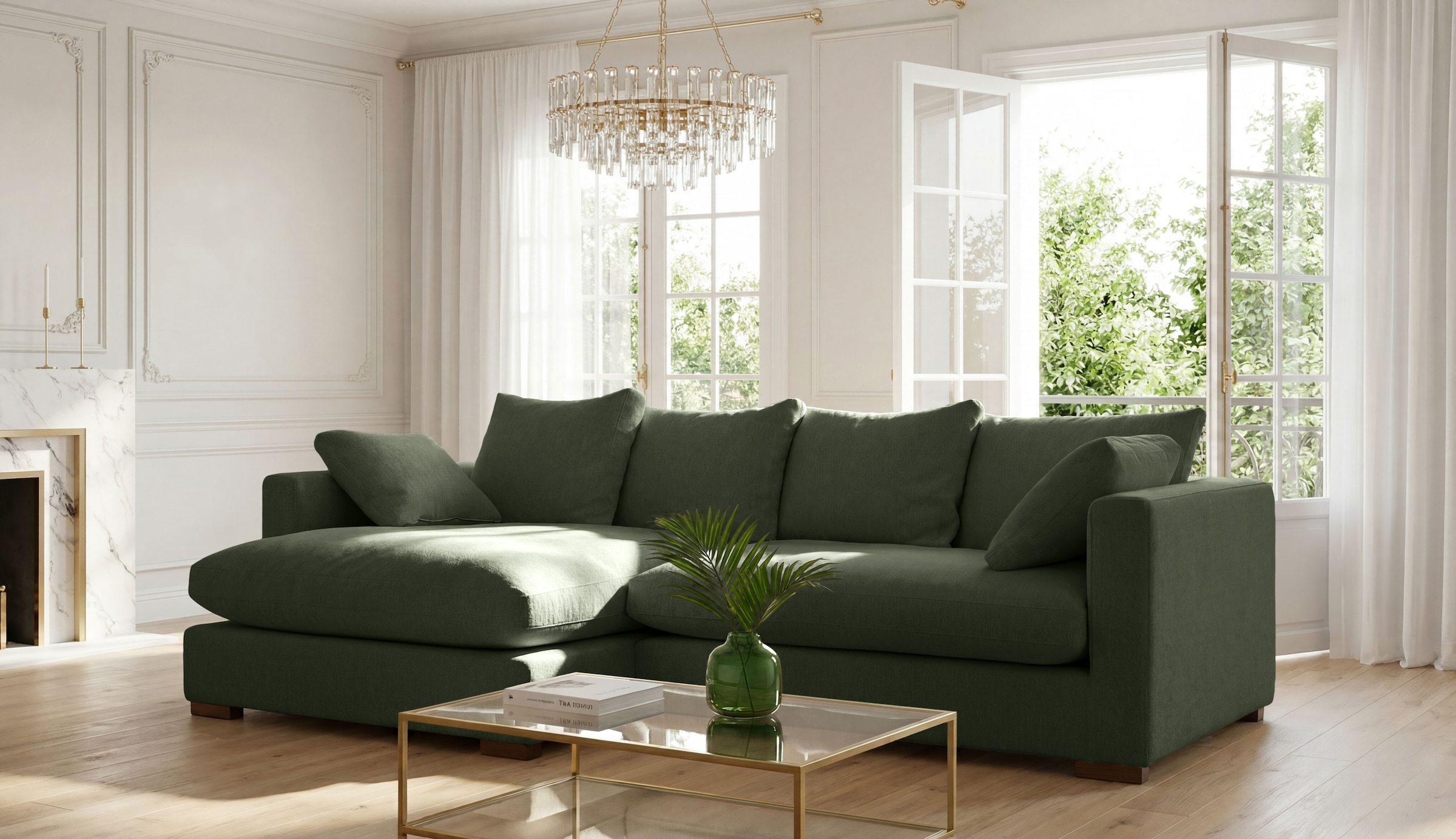 OTTO home Ecksofa "Coray" Breite 266 cm, extra weich und kuschelig, mit Federn und Daunen