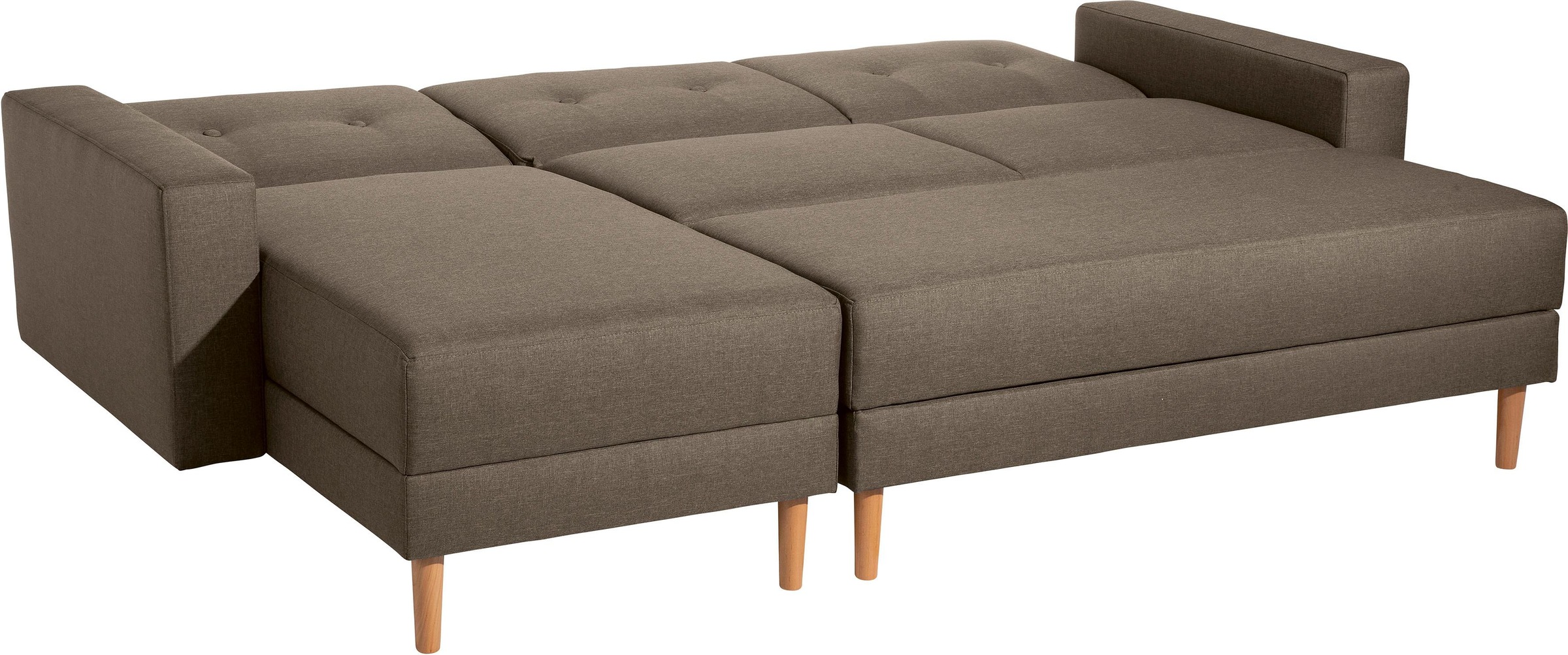 Max Winzer® Ecksofa »Just Chill«, Schlafsofa mit Recamiere, Rückenverstellung, inklusive Stauraumhocker