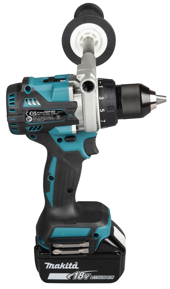 Makita Akku-Bohrschrauber »»DDF492RG3J« 18V, max. 141 Nm, Inkl. 3x 6Ah Akku und Ladegerät« extrastark, bürstenlos, für intensive Bohrungen und Verschraubungen