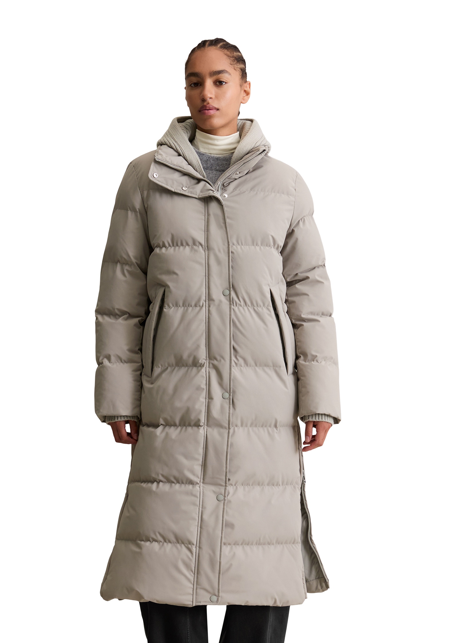 Marc OPolo DENIM Steppmantel "mit abnehmbarer Strick-Kapuze" günstig online kaufen