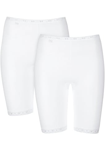Lange Unterhose »Basic+ Long 2P«, (Packung, 2 St.), Long-Pants mit Spitzenbesatz