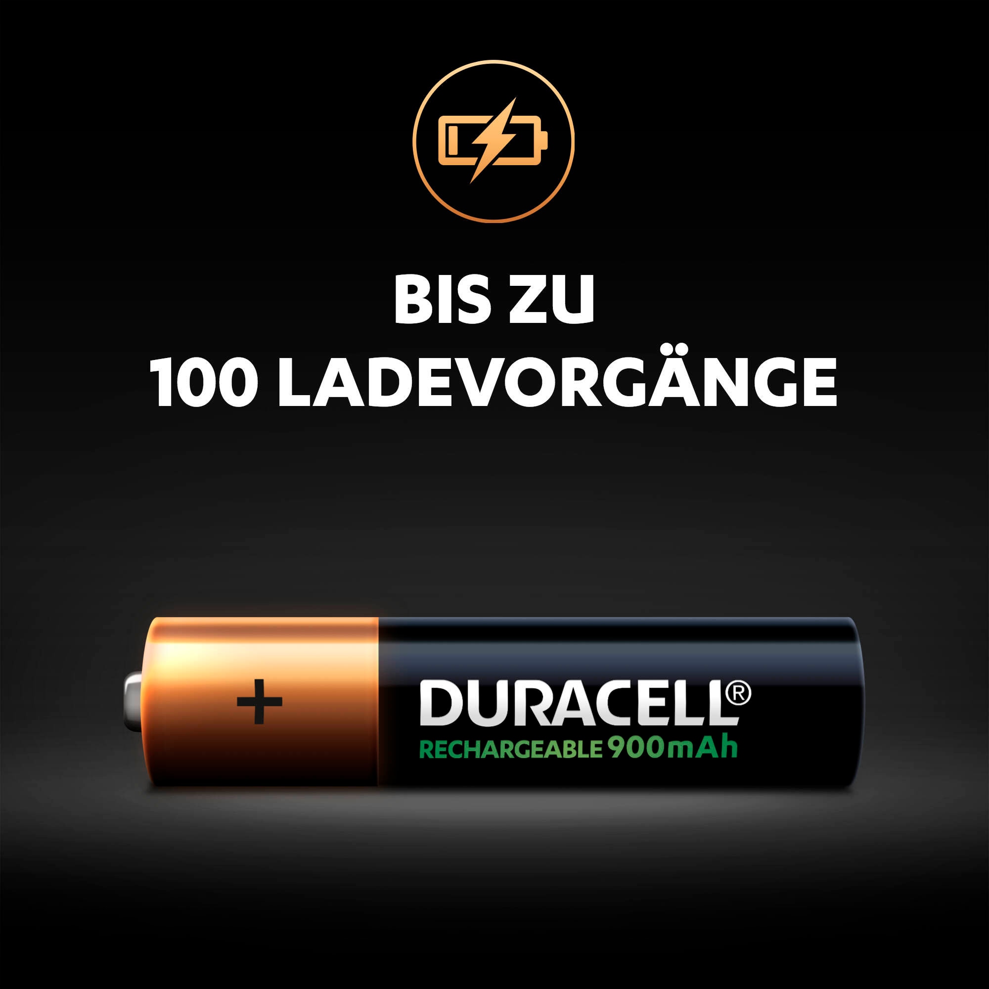 Duracell Batterie »4er Pack Rechargeable AAA 900mAh«, (Packung, 4 St.)