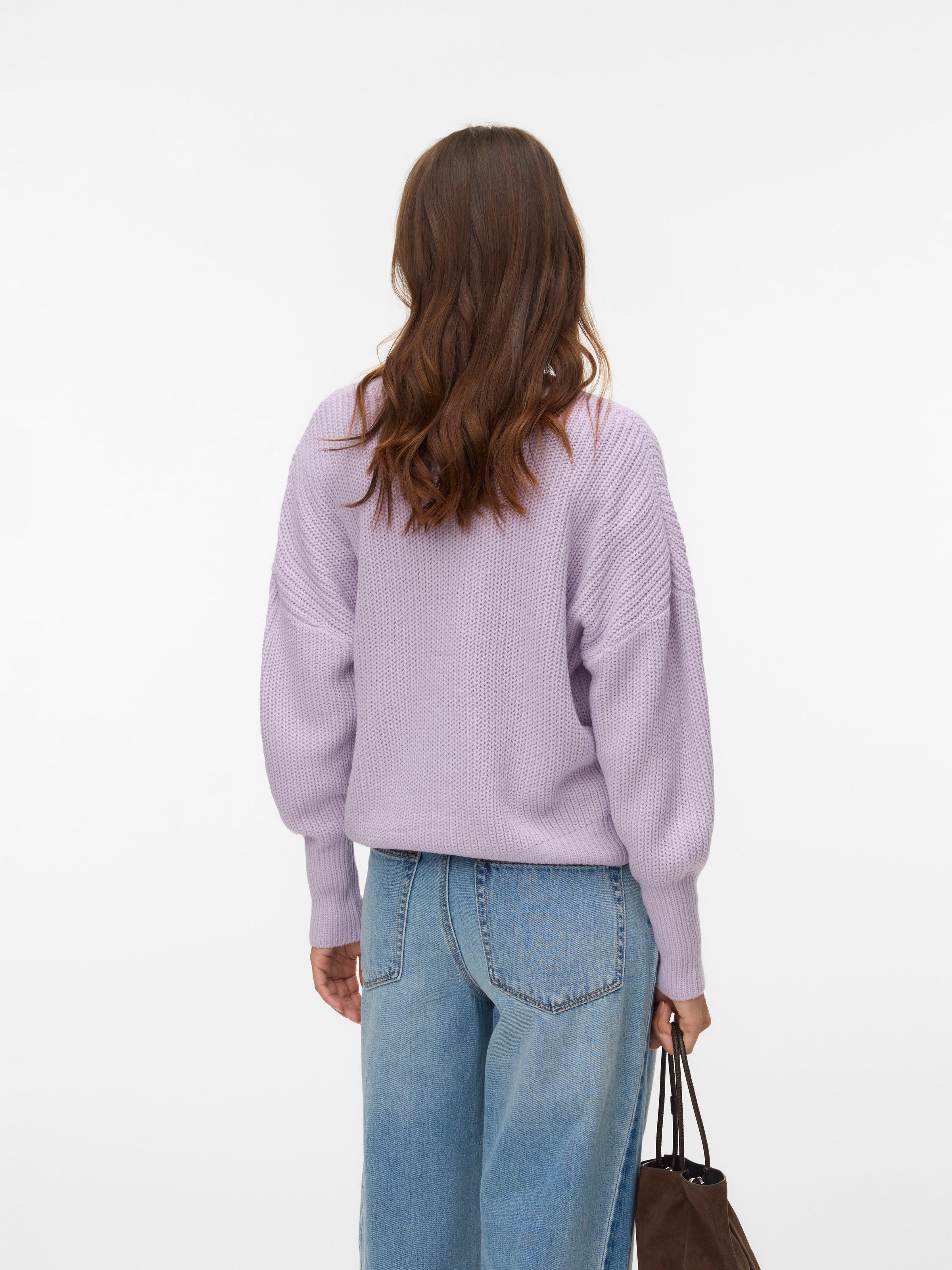 Vero Moda Strickjacke "VMLEA LS V-NECK CUFF CARDIGAN NOOS" Rippstrick günstig online kaufen