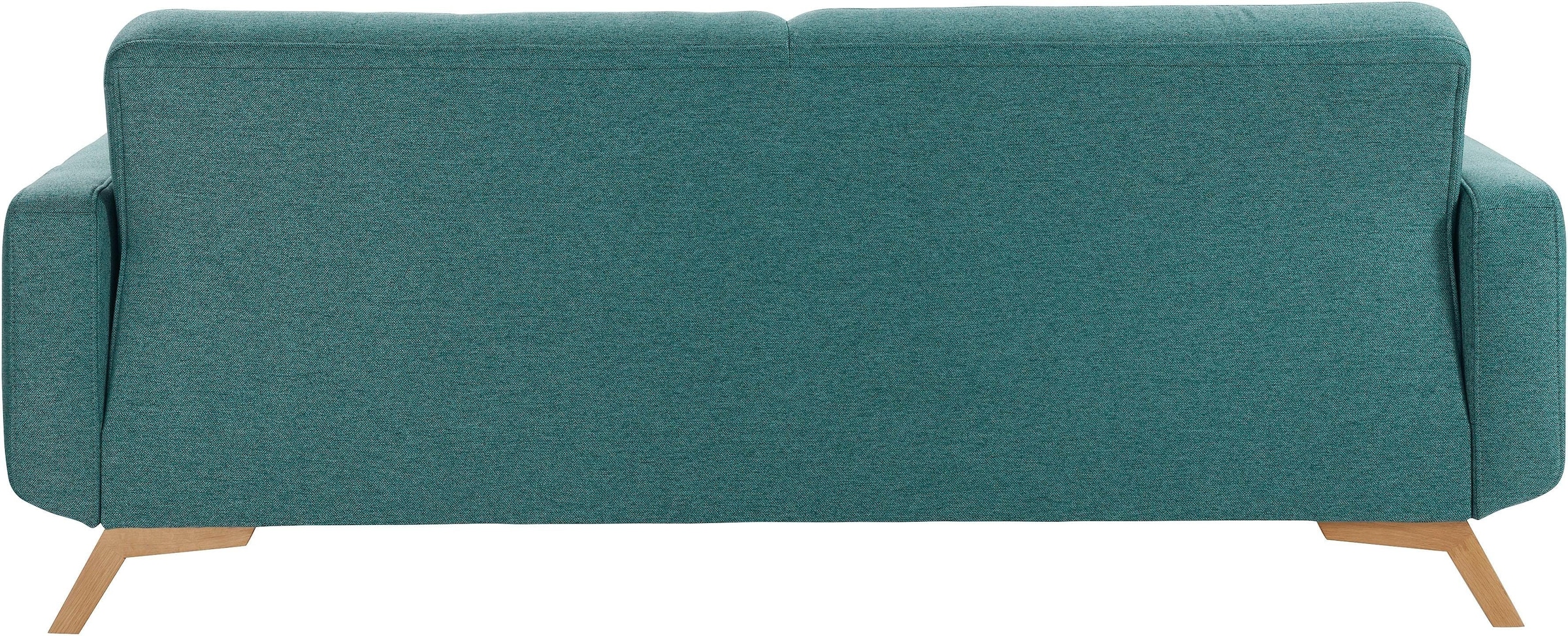 exxpo - sofa fashion 3-Sitzer »Fiord, aktuelles Design, tolle Detailverarbeitung im Sitz und Rücken«, bequem, wahlweise Kippcouch mit Bettfunktion und Bettkasten, Holzfuß