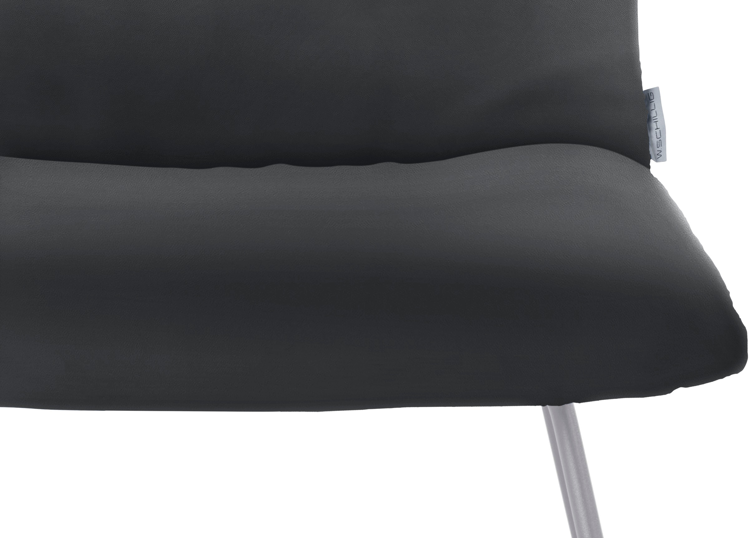 W.SCHILLIG Polsterstuhl »jakob«, Longlife Xtra-Leder Z59, mit Drahtrohrgestell in Silber matt