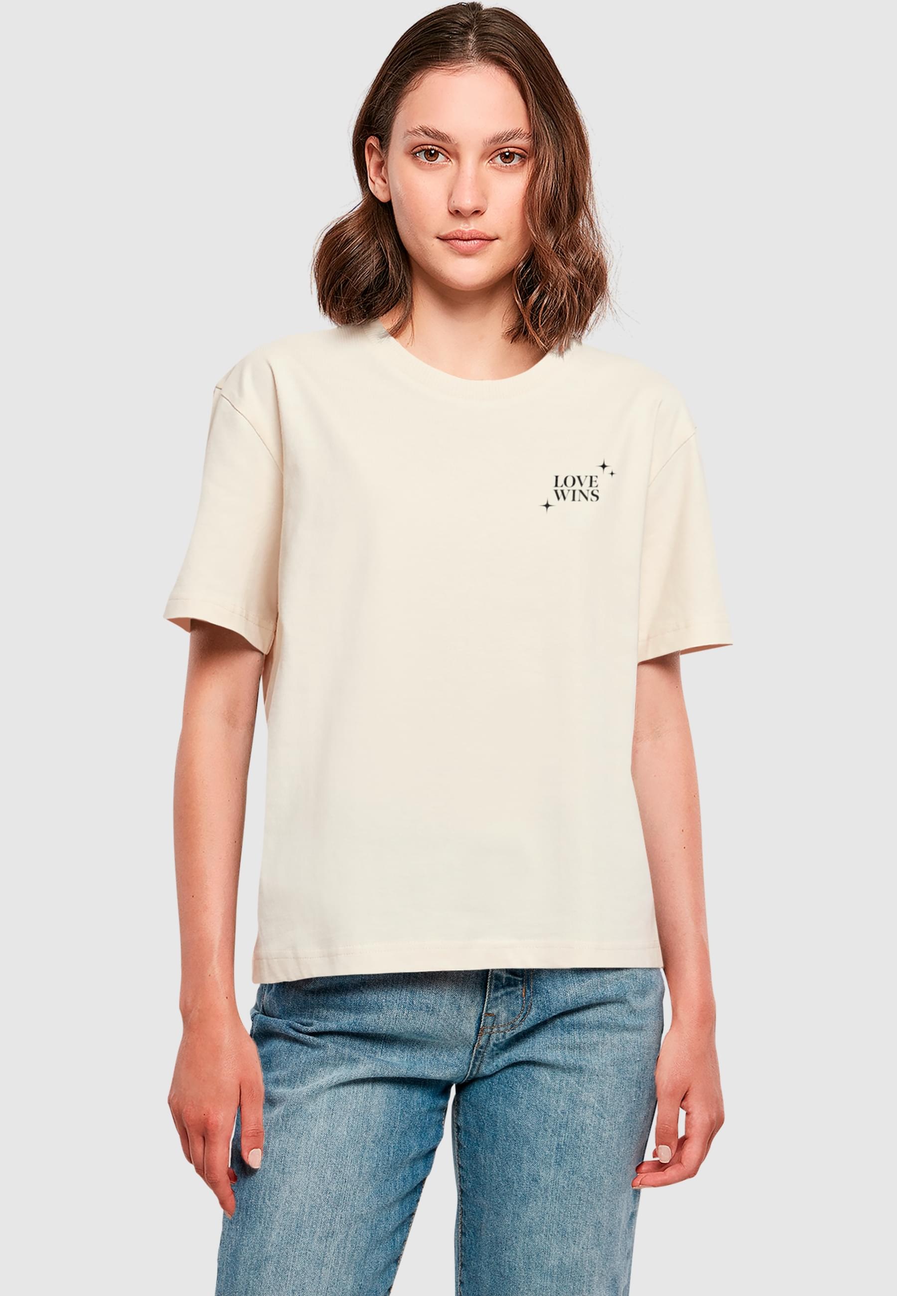 Miss Tee T-Shirt »Miss Tee Gradient Heart Pride Tee«, (1 tlg.)