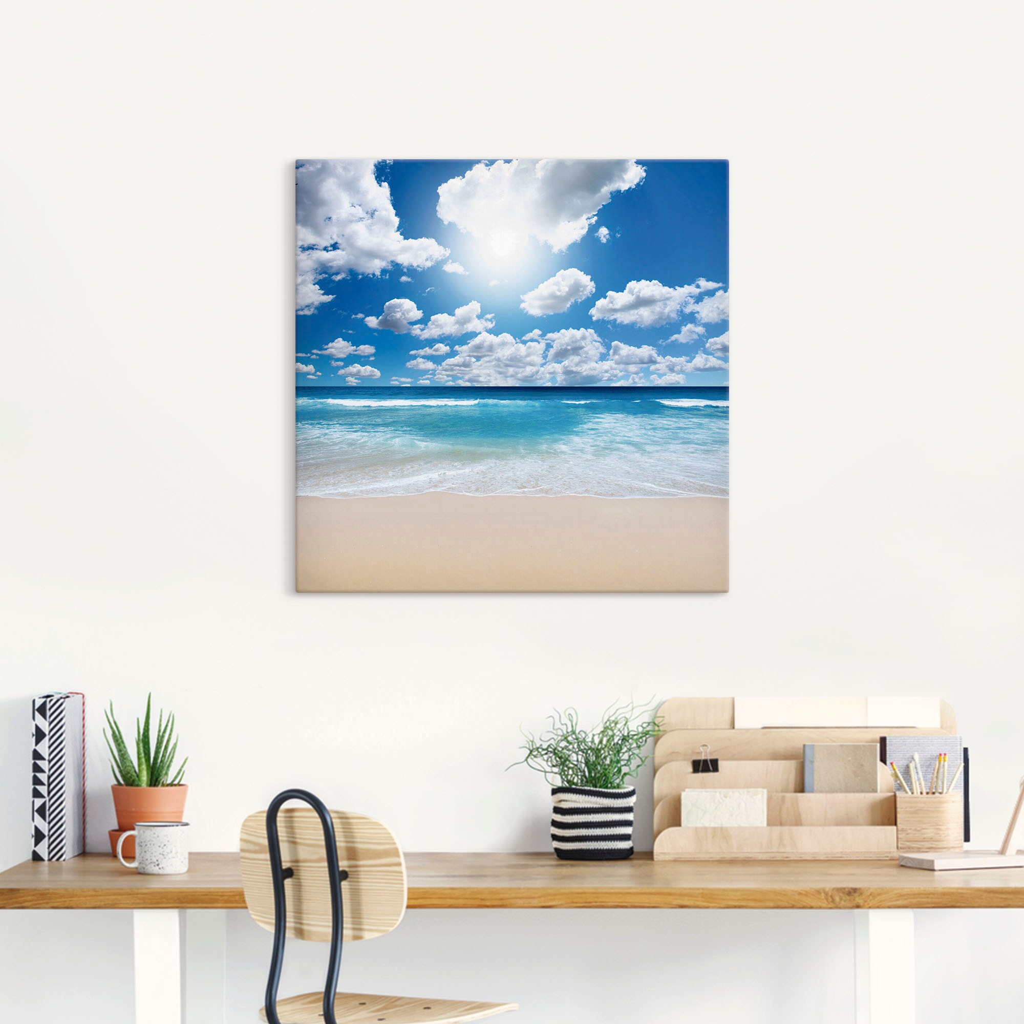 Artland Wandbild "Großartige Strandlandschaft" Strand 1 Stk. tlg. als Leinw günstig online kaufen