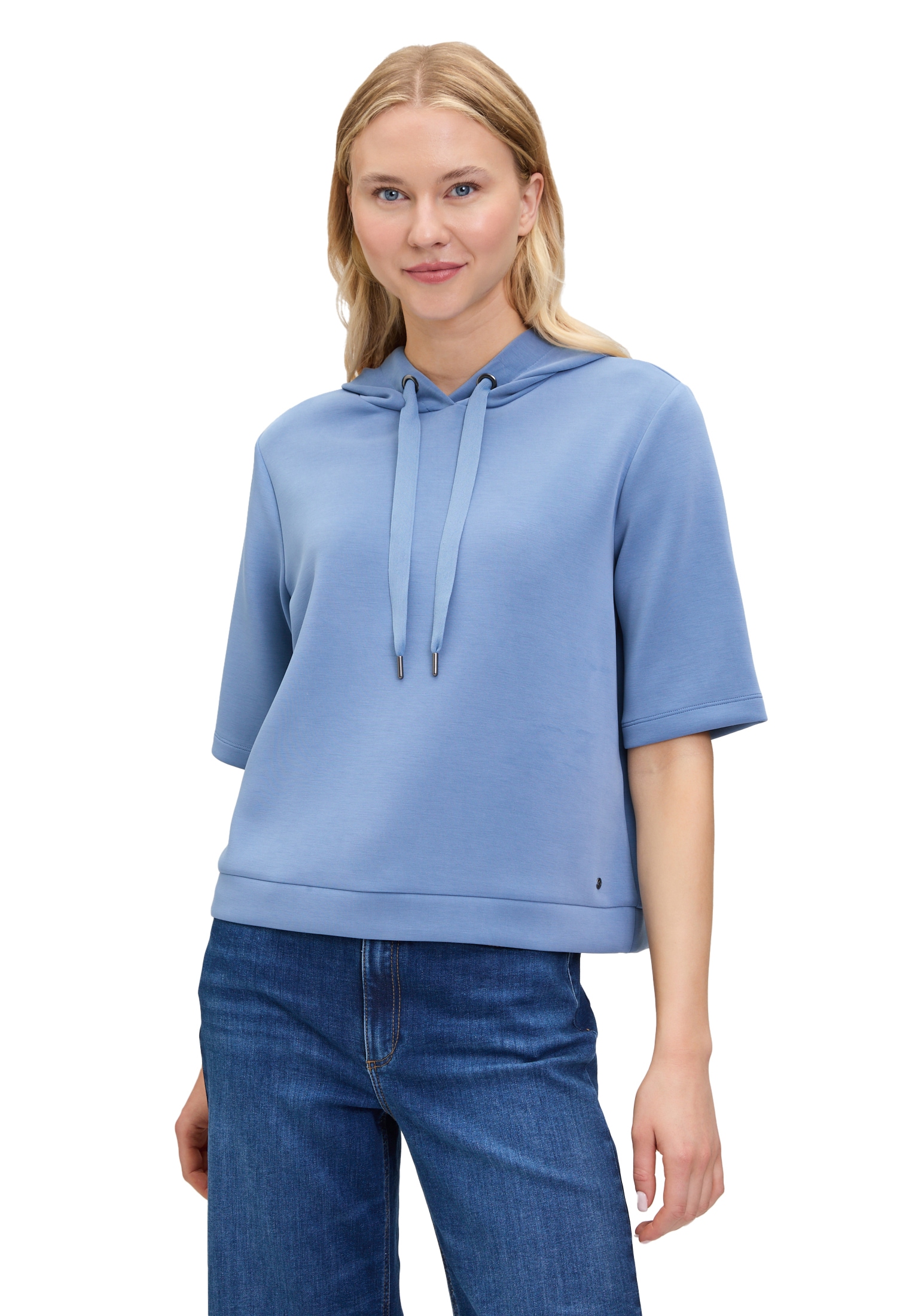 Betty&Co Kurzarmshirt "Damen mit Kapuze", 1 Stk. günstig online kaufen