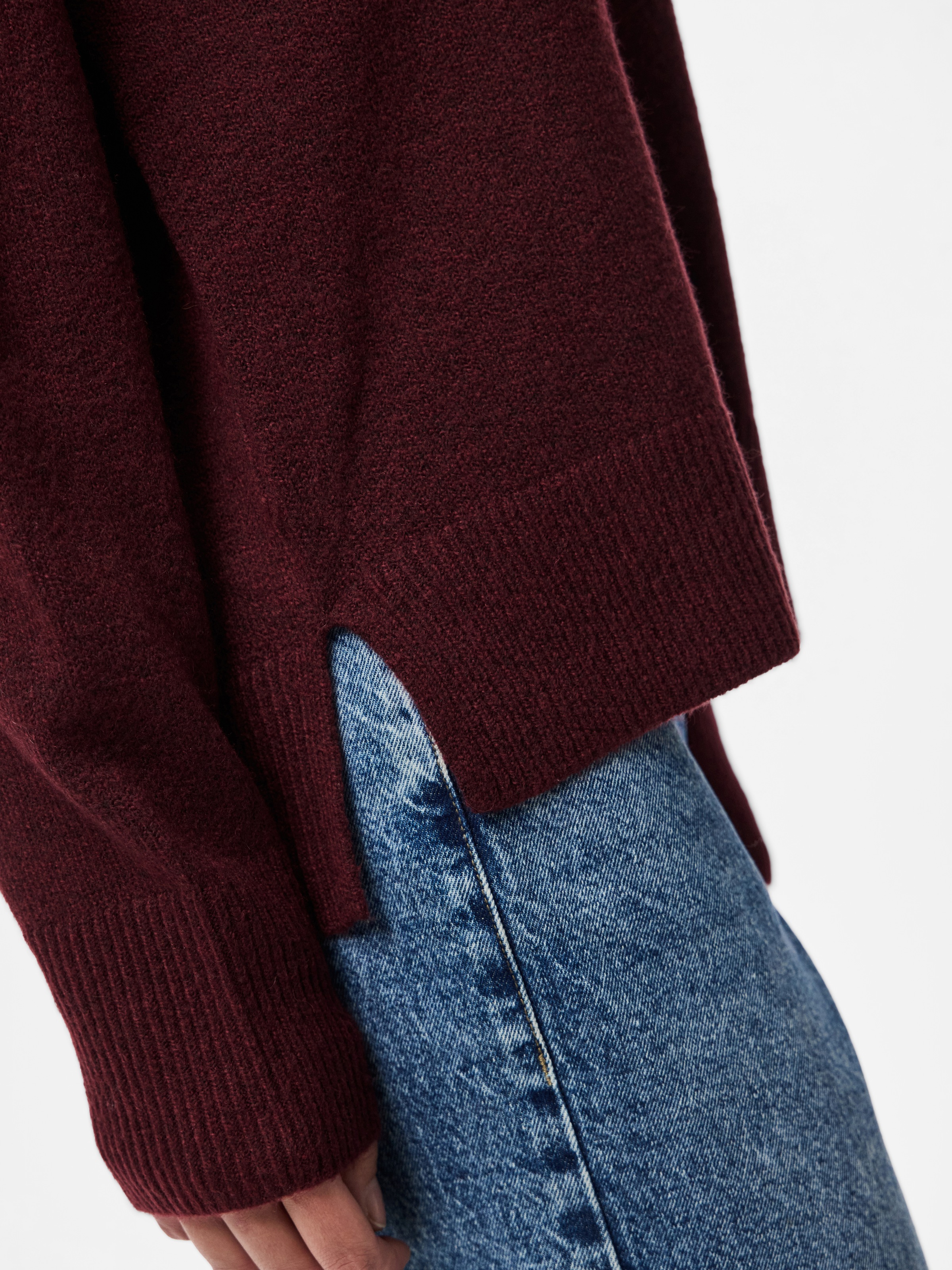 pieces Strickpullover "PCMALOU LS O-NECK CUTLINE KNIT NOOS BC" günstig online kaufen