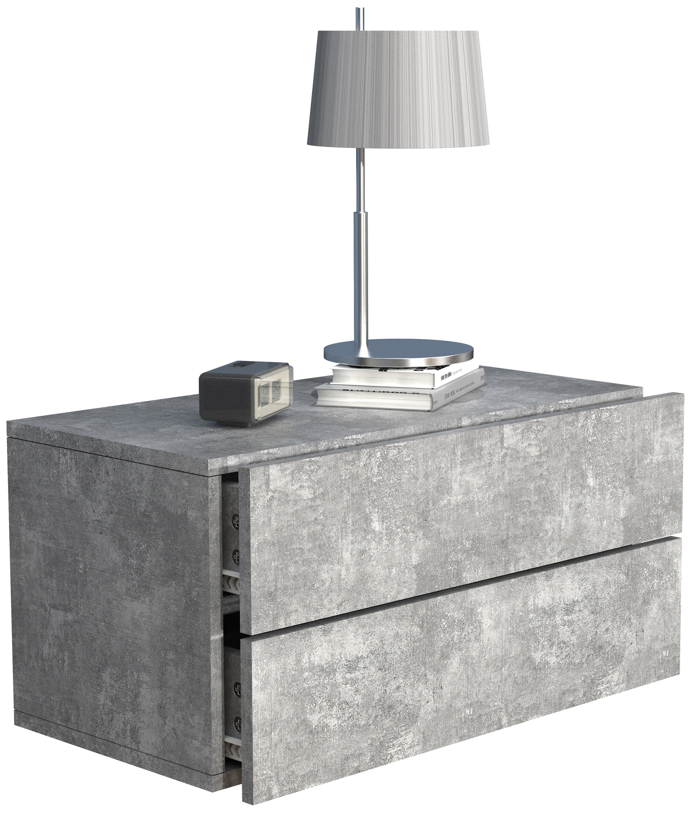 VCM Nachttisch "Holz Wandschublade Wand Hänge Nachttisch Usal L60" 1 Stk. tlg.