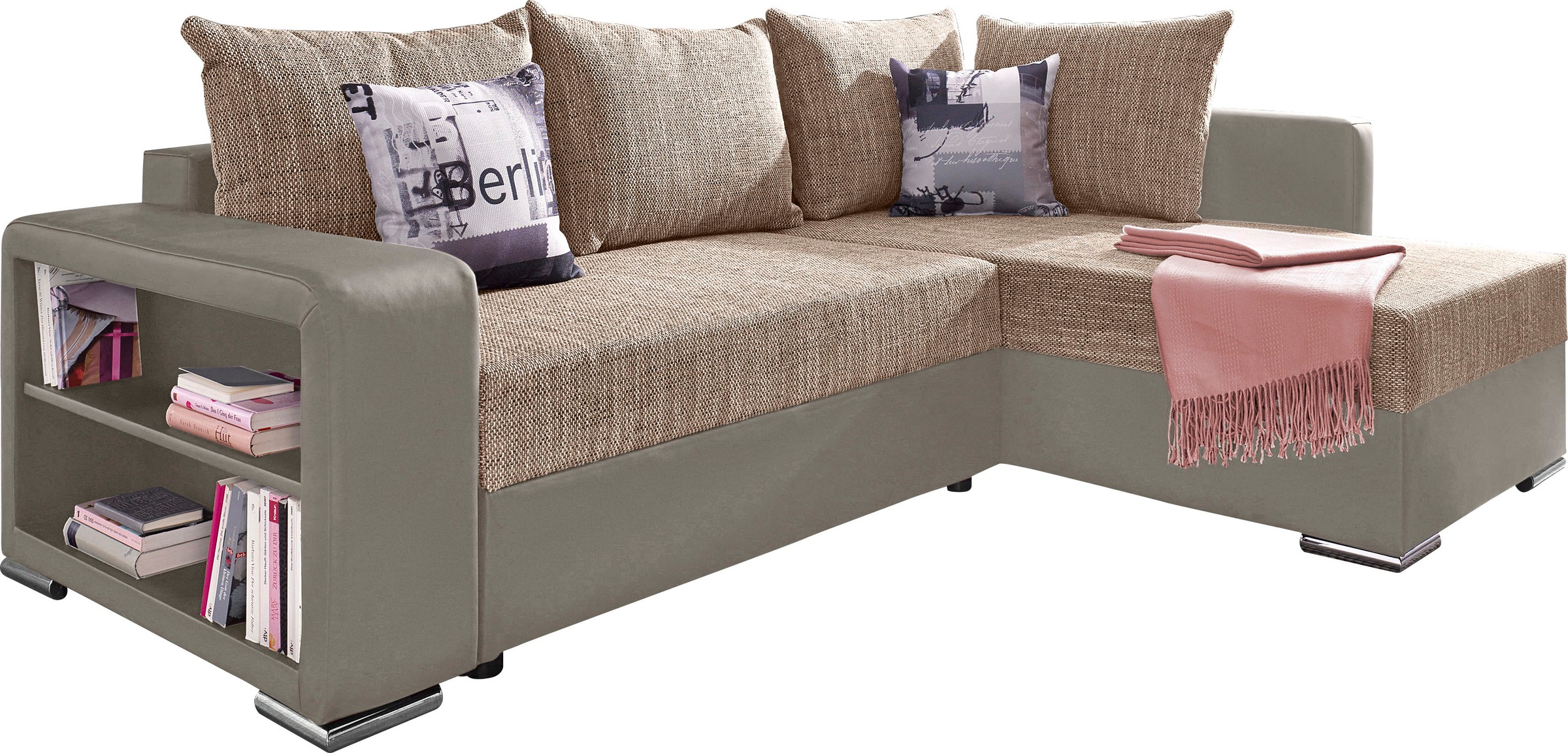 COLLECTION AB Ecksofa "John L-Form", mit Bettfunktion, Bettkasten und integ günstig online kaufen