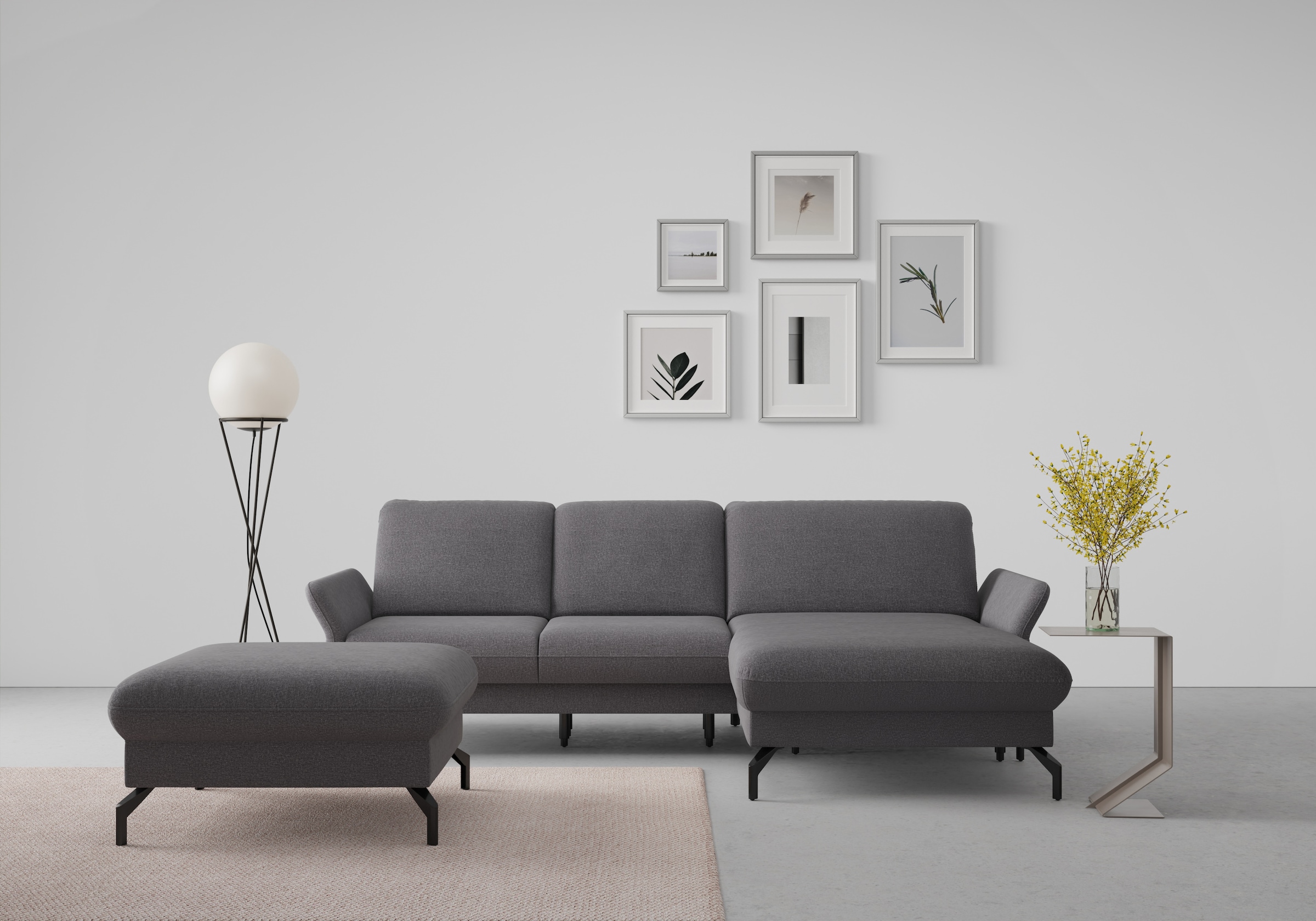 sit&more Ecksofa "Fashion L-Form" wahlweise mit Kopfteilverstellung und Vorziehsitz, motorisch