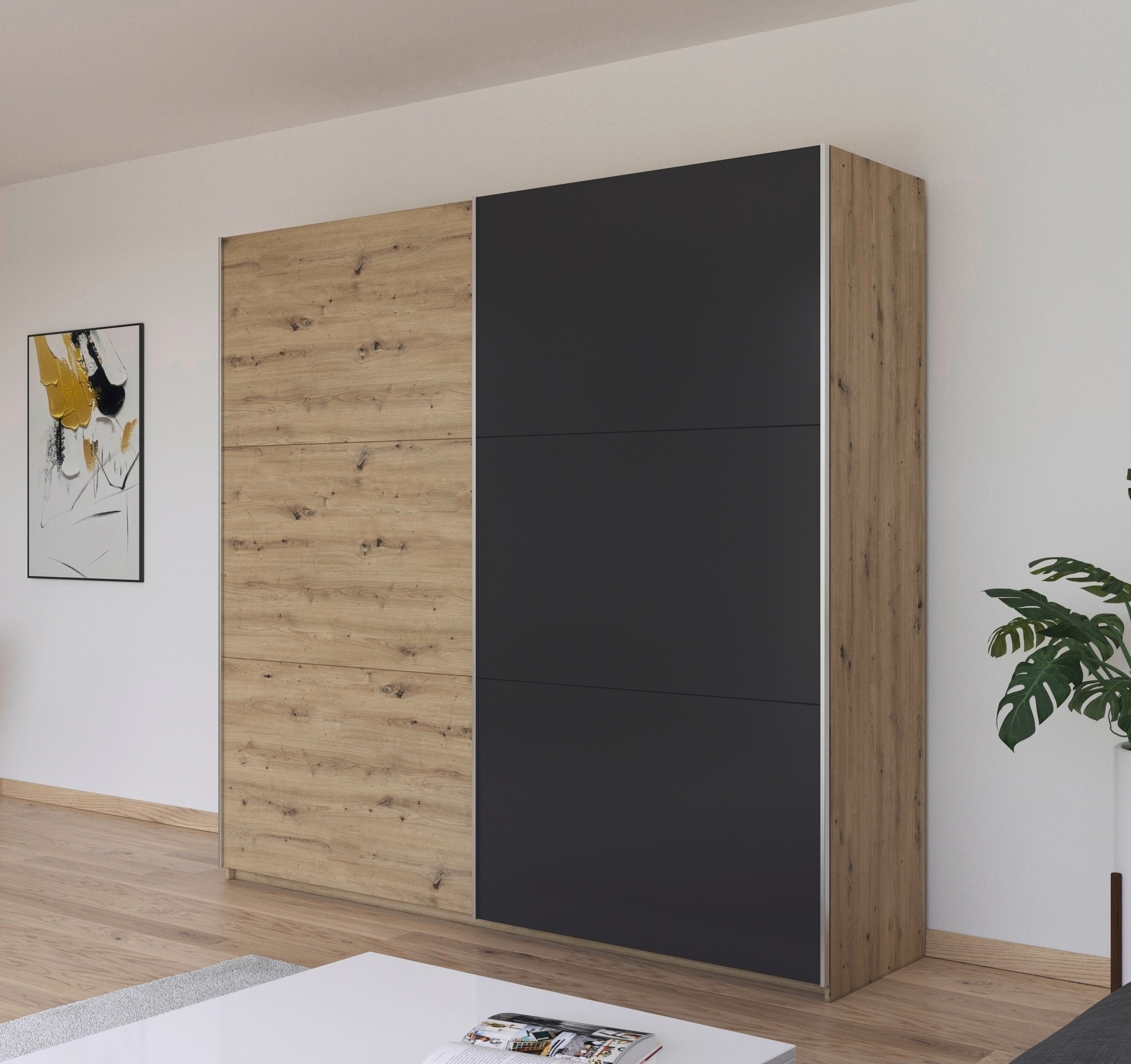 rauch Schwebetürenschrank »Monza« in trendigen Farbkombinationen, mit viel Stauraum