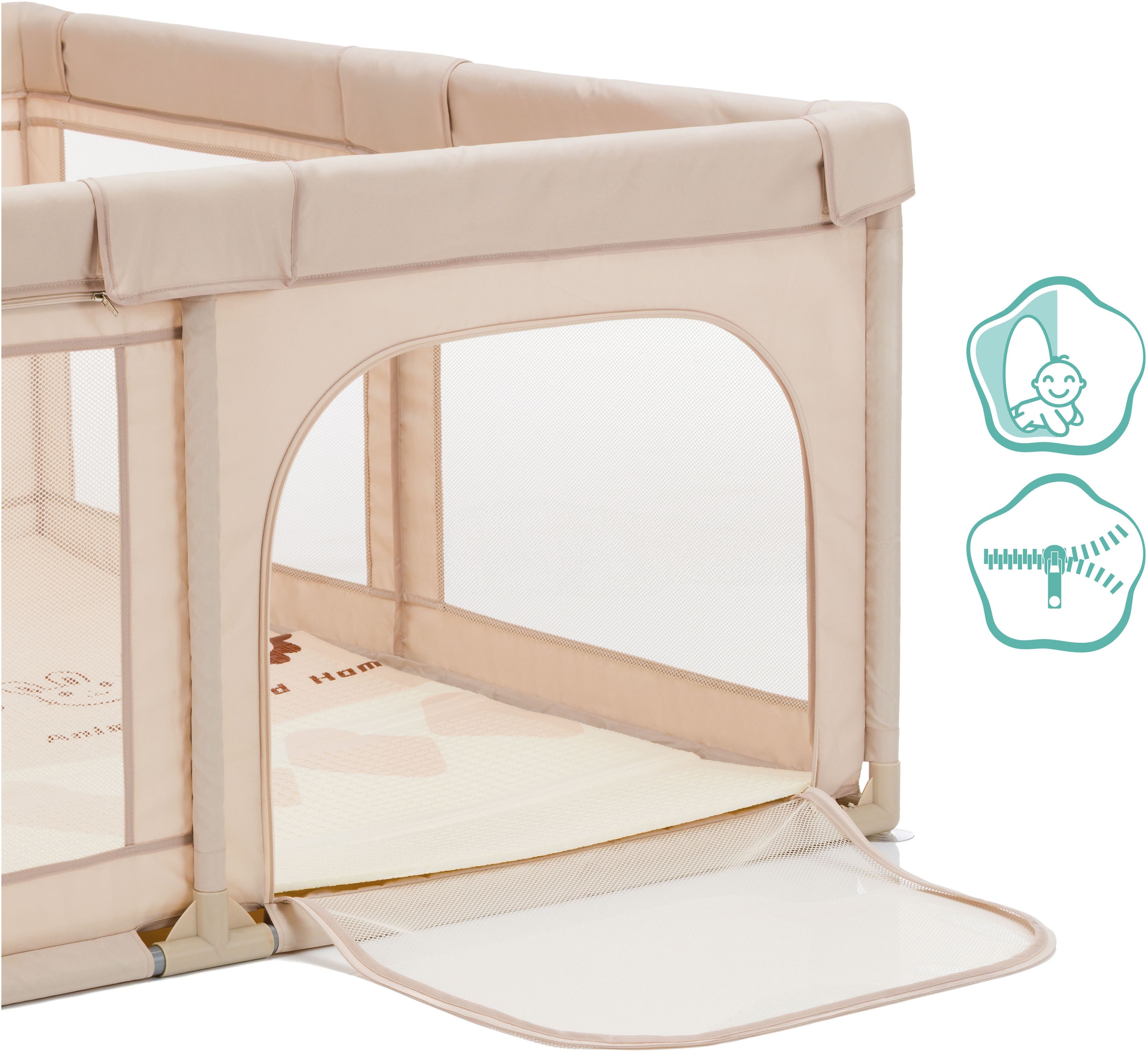Fillikid Laufgitter »Malta mit Boden« bis 22 kg mit Transporttasche