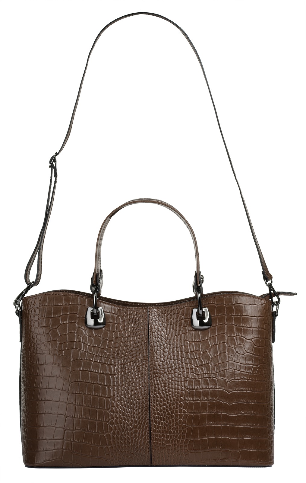 Cluty Henkeltasche, echt Leder, Made in Italy