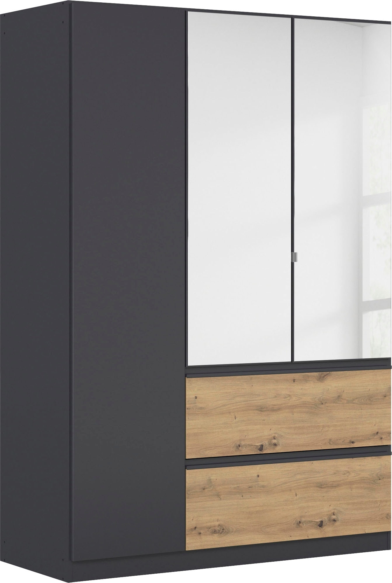 rauch Drehtürenschrank "Kleiderschrank Schrank Garderobe COSTA in den Breiten 91/136/181 cm" in 3 Ausstattungen BASIC/CLASSIC/PREMIUM, mit Spiegel, grifflose Front und Push-to-Open Funktion MADE IN GERMANY