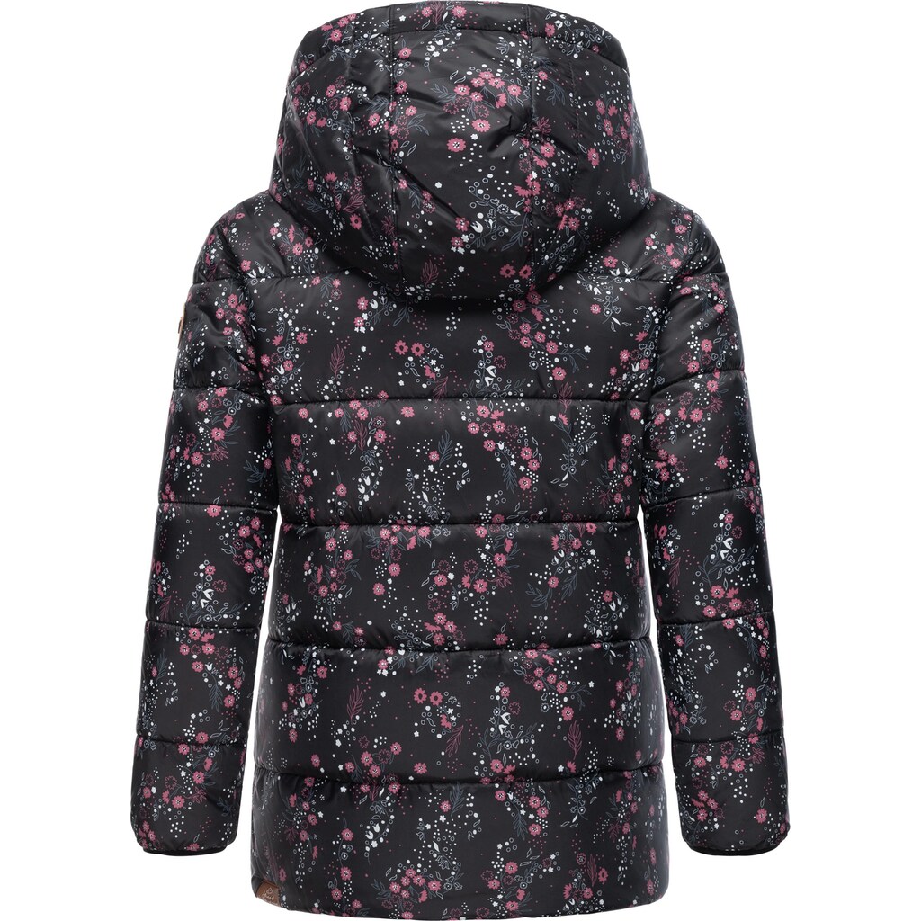 Ragwear Winterjacke »Roxanka Flowers«, mit Kapuze