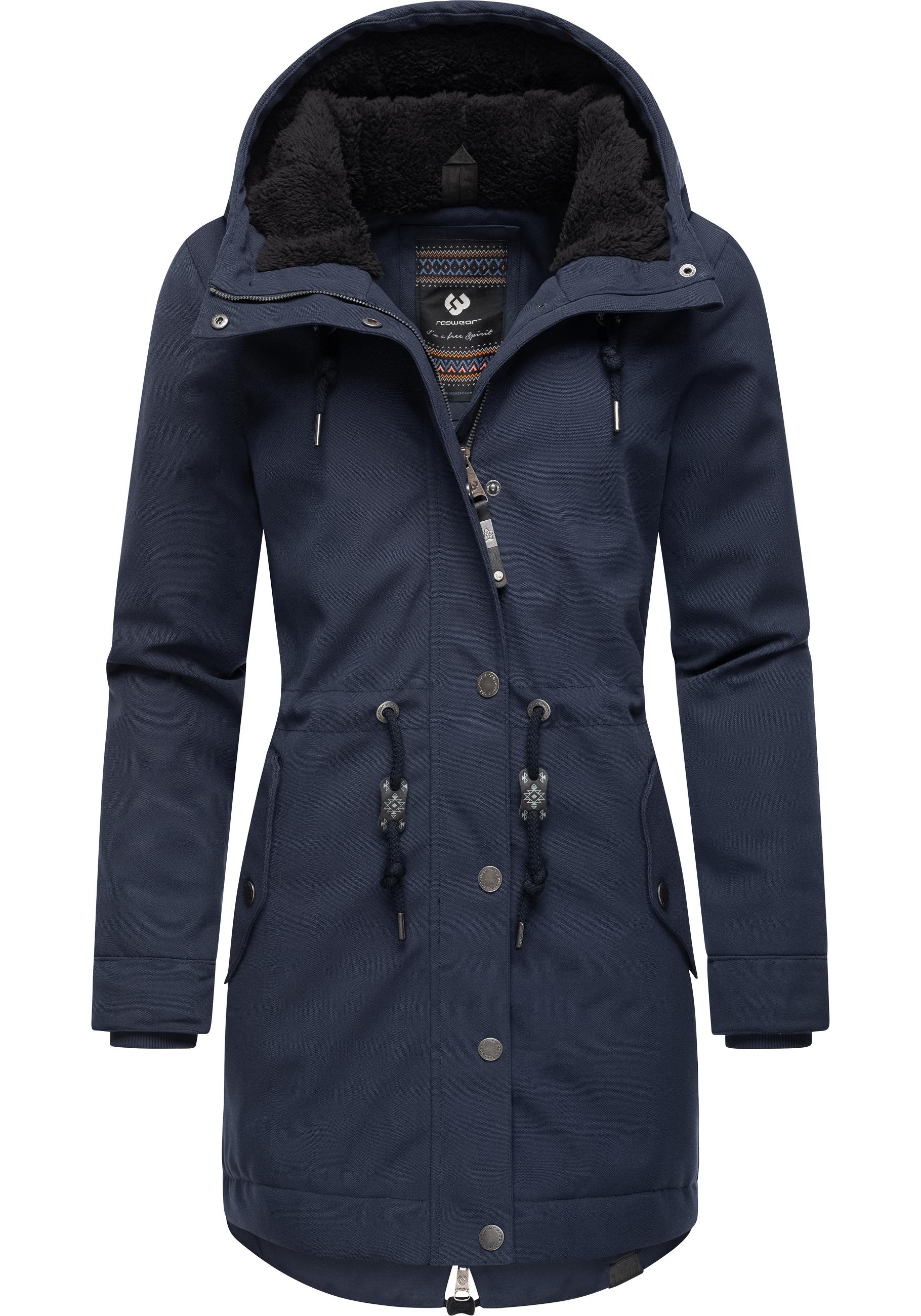 Ragwear Kurzmantel »Canny Canvas«, Wasserdichter Damen Wintermantel mit Kapuze