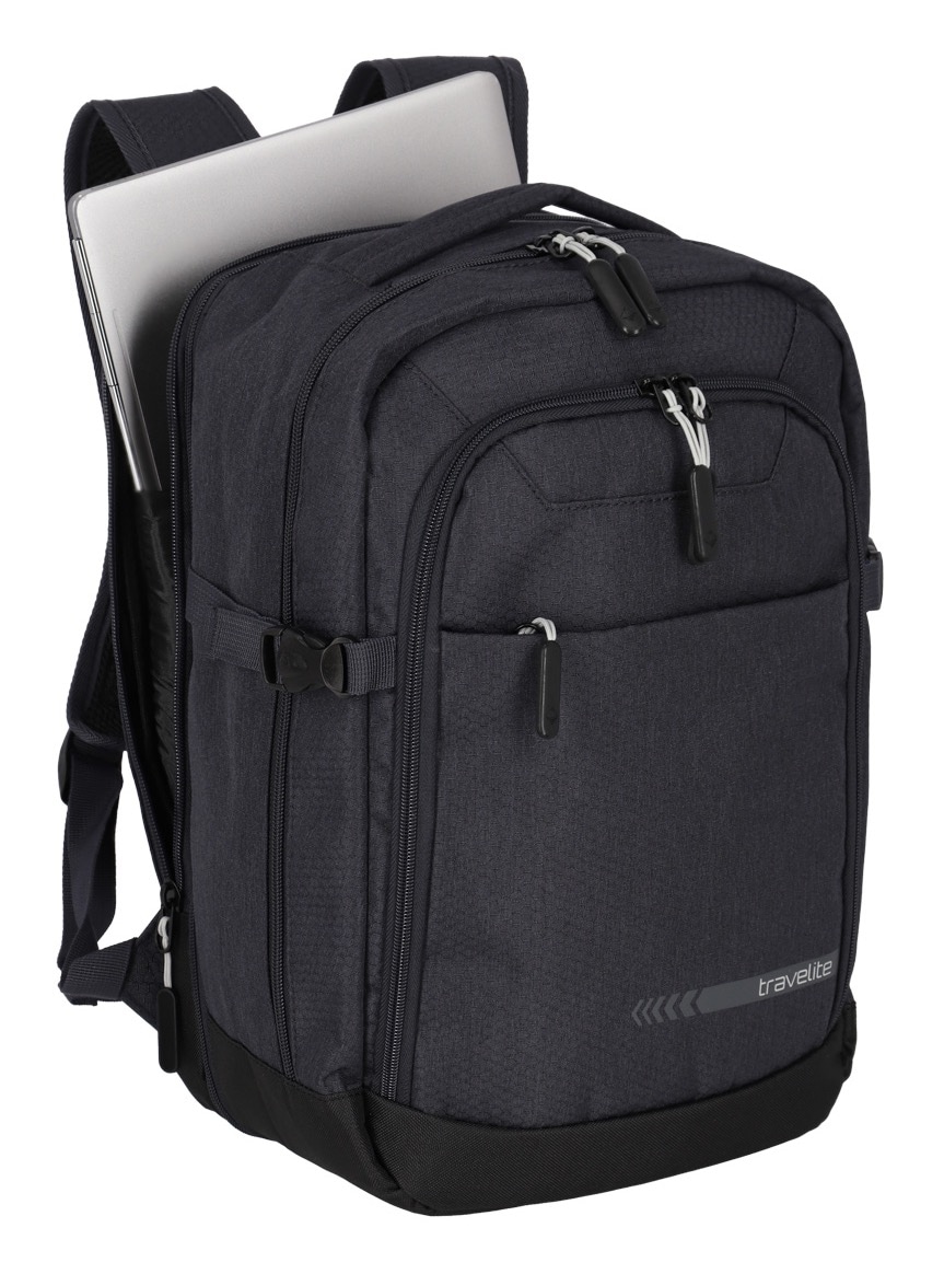 travelite Laptoprucksack »KICK OFF Cabin Rucksack«, Reiserucksack Freizeitrucksack Kabinengepäck Arbeitsrucksack