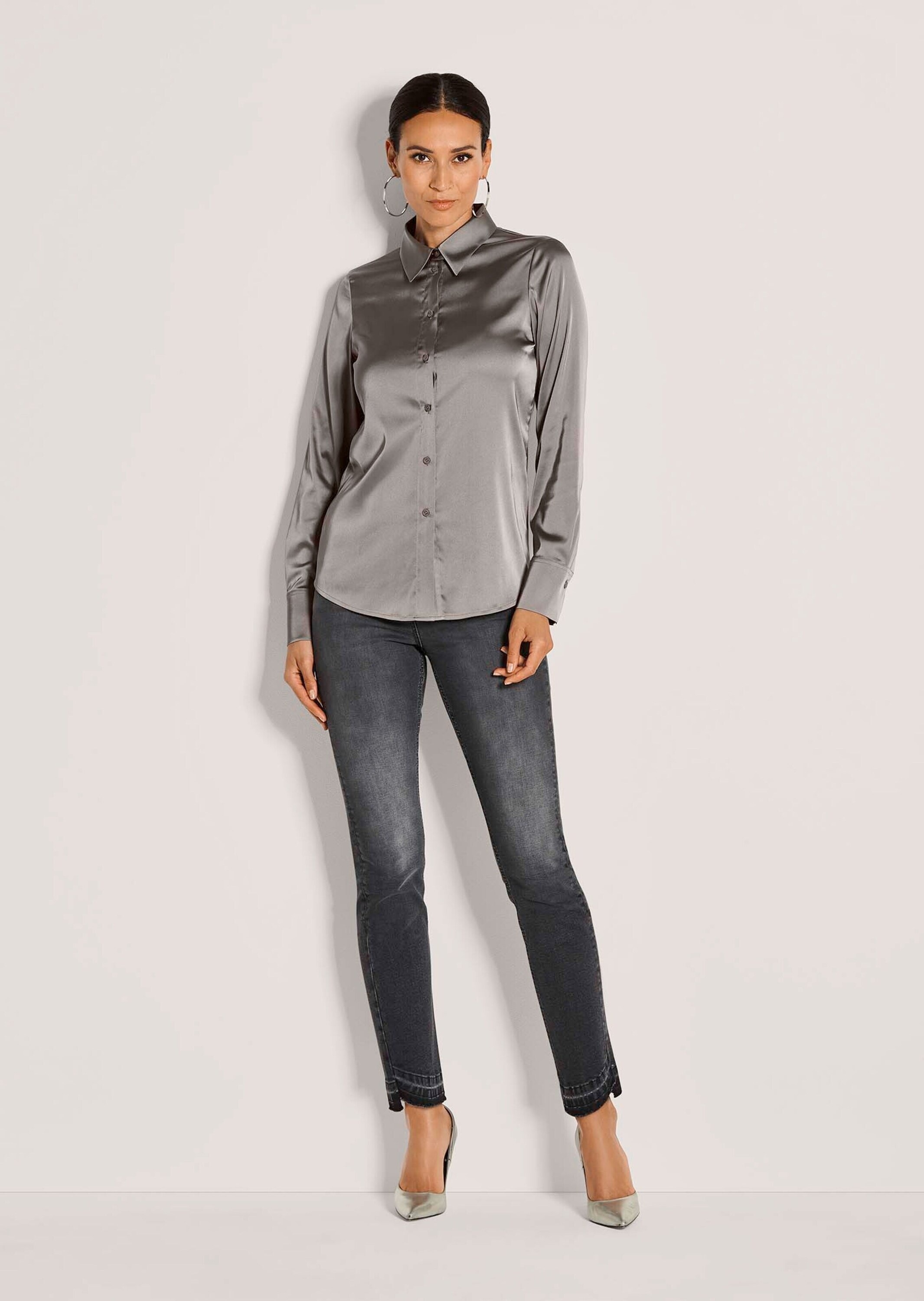 MADELEINE Langarmbluse "Satinbluse Elegante Bluse mit glänzendem Effekt" günstig online kaufen