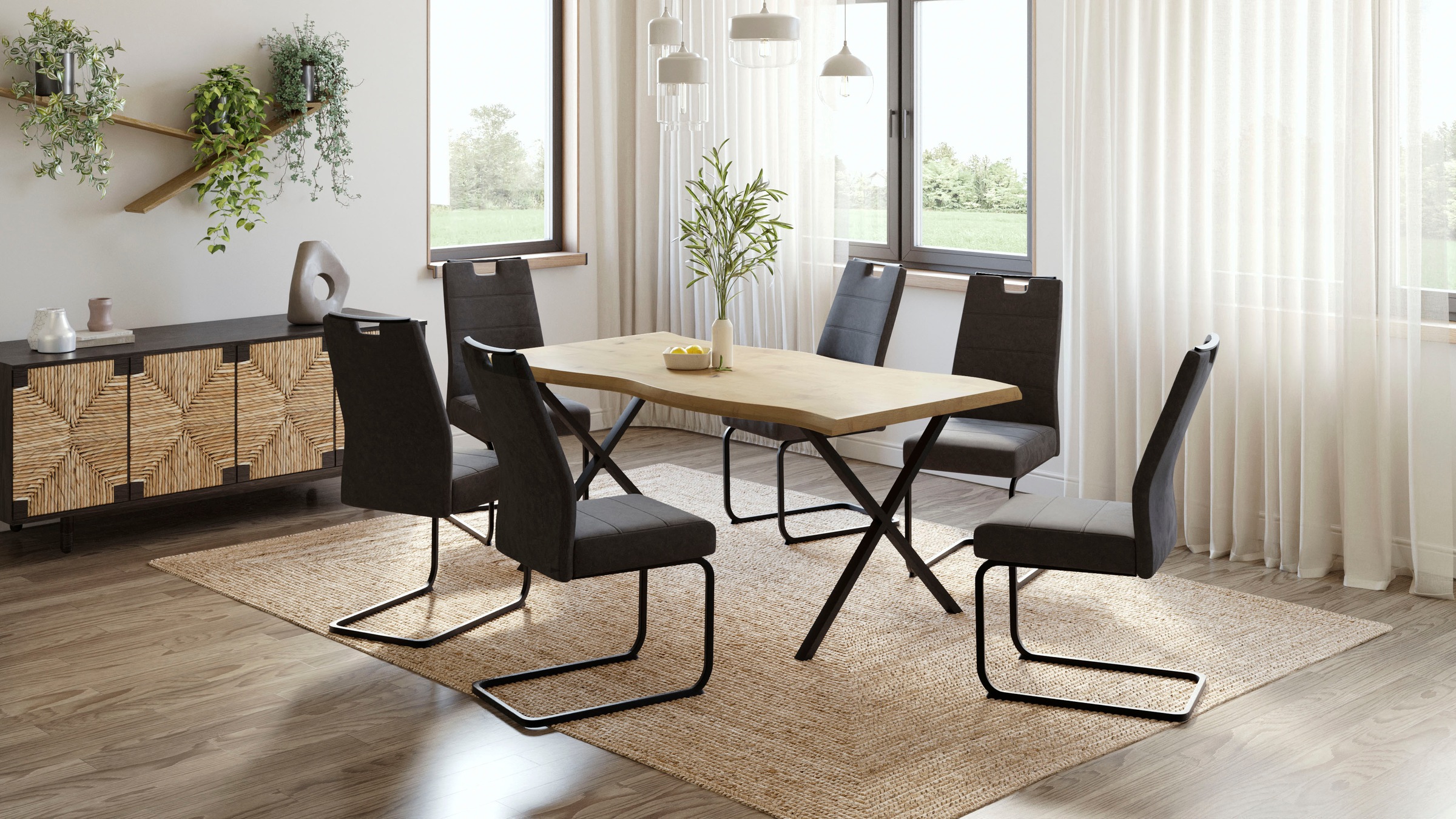 HELA Freischwinger "KERTIN" (Set) 2 Stk.XL Sitzbreite, Griff, Federkorb, 14 günstig online kaufen