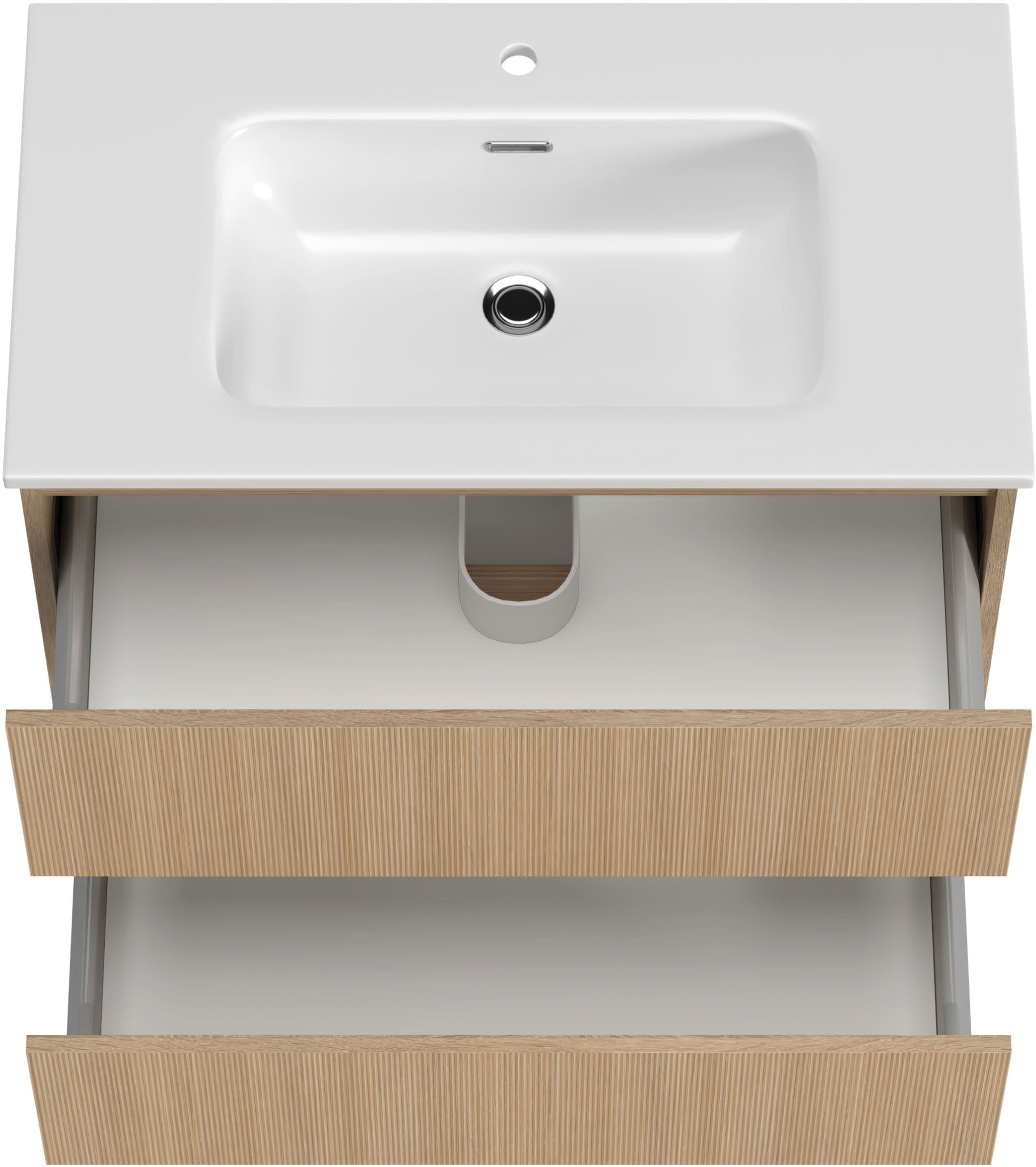welltime Badmöbel-Set »Eixo«, 80 cm breit, Badmöbel mit LED-Beleuchtung