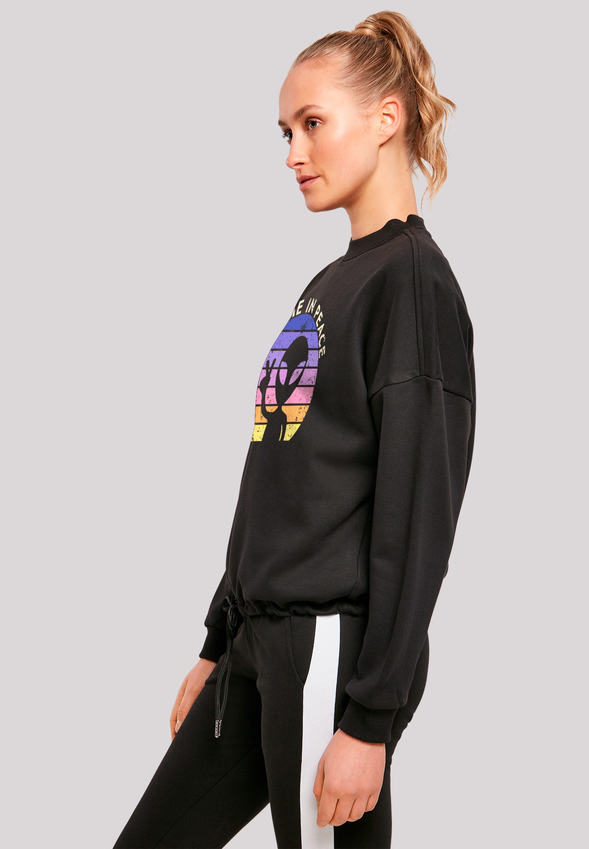 F4NT4STIC Sweatshirt »Alien Peace Sunset«, Premium Qualität
