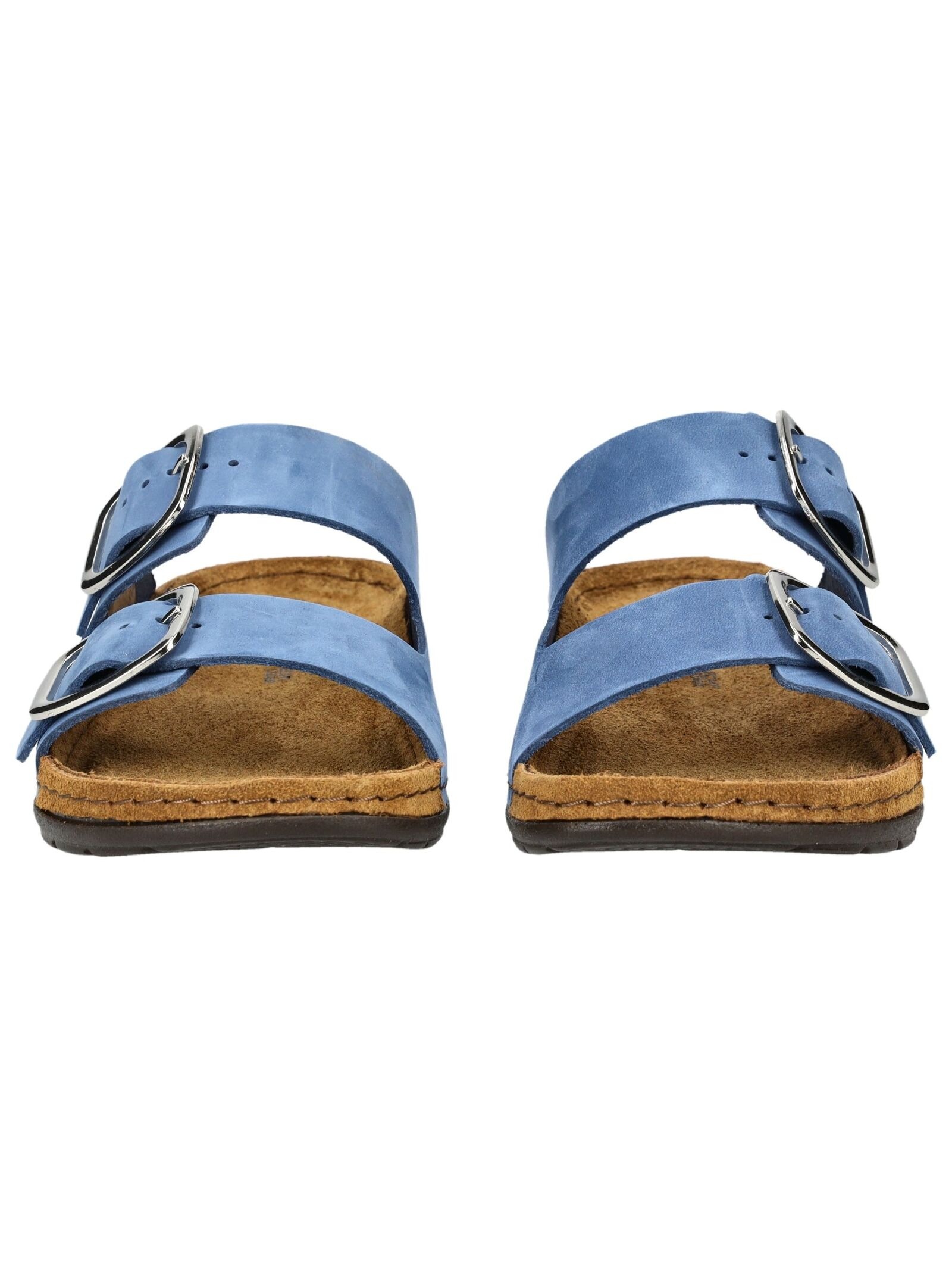 Hausschuh ROHDE "Rohde Pantoletten Nubukleder", Damen, Gr. 42, blau, Nubukleder, Schuhe Hausschuh 5