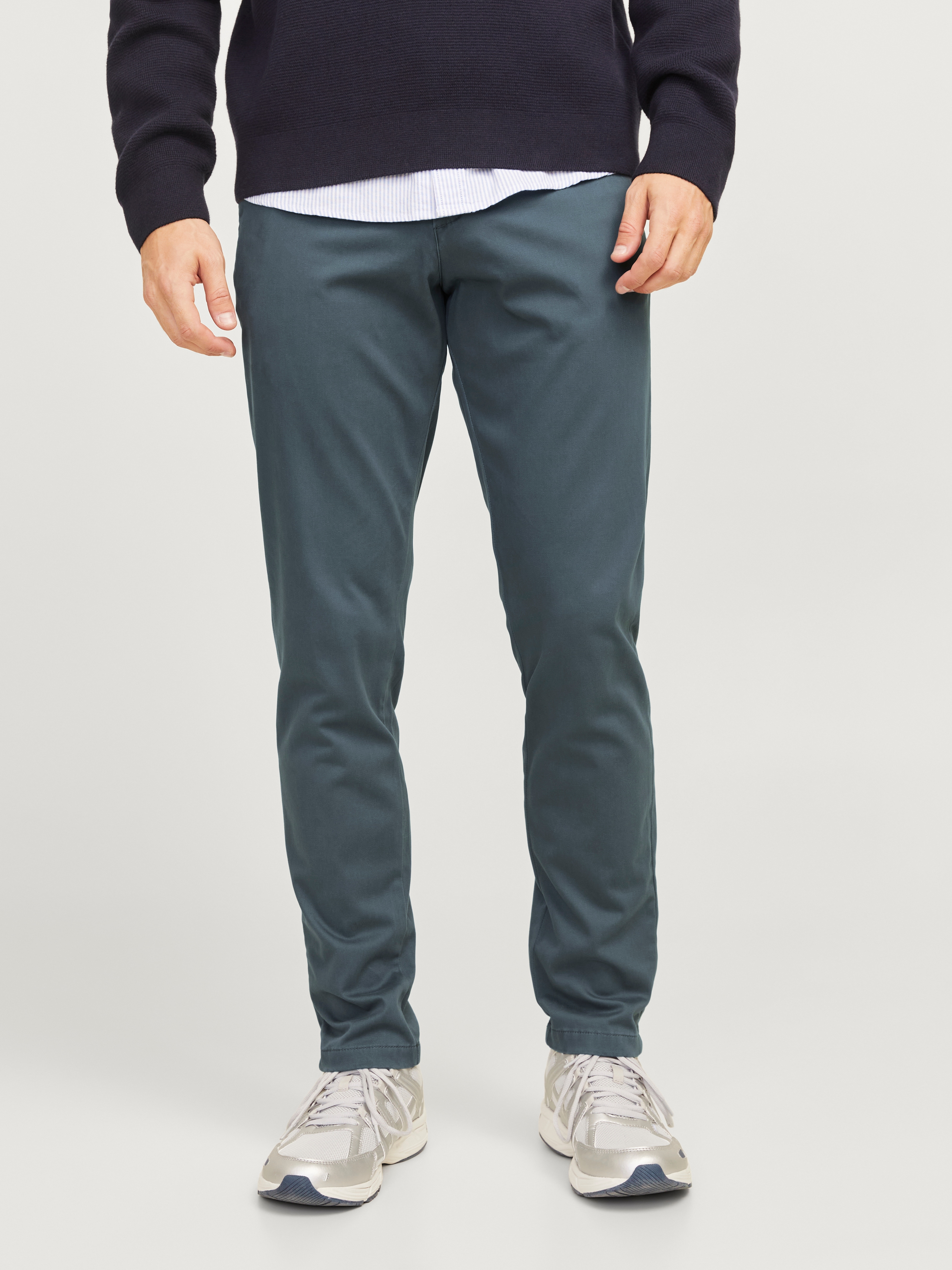 Jack & Jones "JJIMARCO mit Badge und hohem Tragekomfort" unifarben, modisch, slim fit, Baumwollmischung