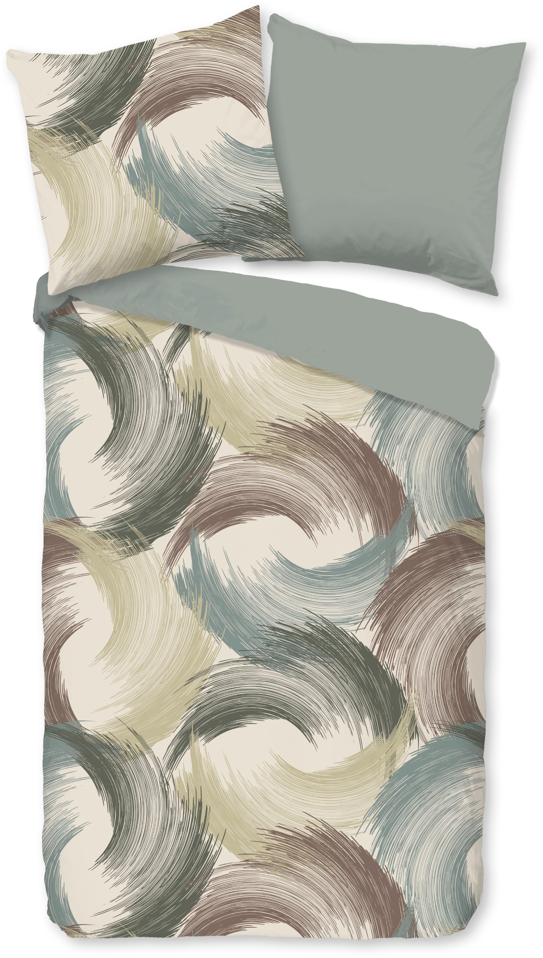 good morning Wendebettwäsche »Gaston« 2 100% Baumwolle, Renforcé, Reißverschluss, Wendeoptik, Modern, Abstrakt