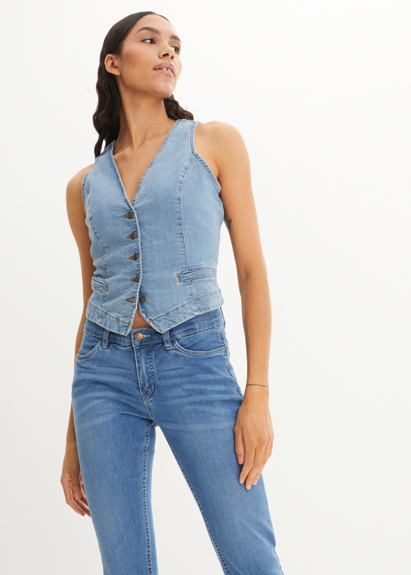 bonprix 7/8-Jeans Slim fit Passform, schmale Beinform, 7/8-Länge