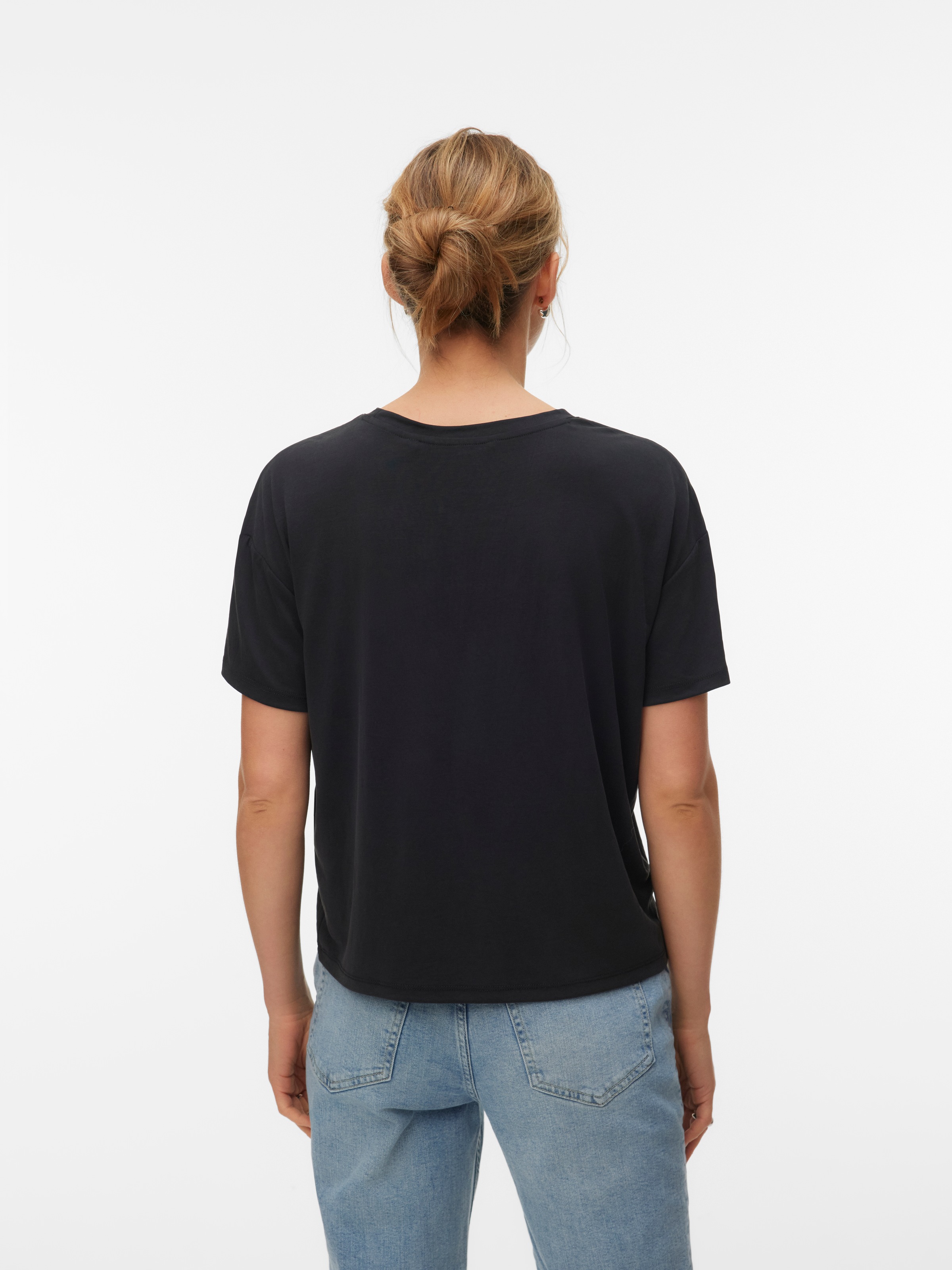 Vero Moda Kurzarmshirt "VMFILLI 2/4 TEE JRS NOOS" Materialmix, relaxed fit günstig online kaufen