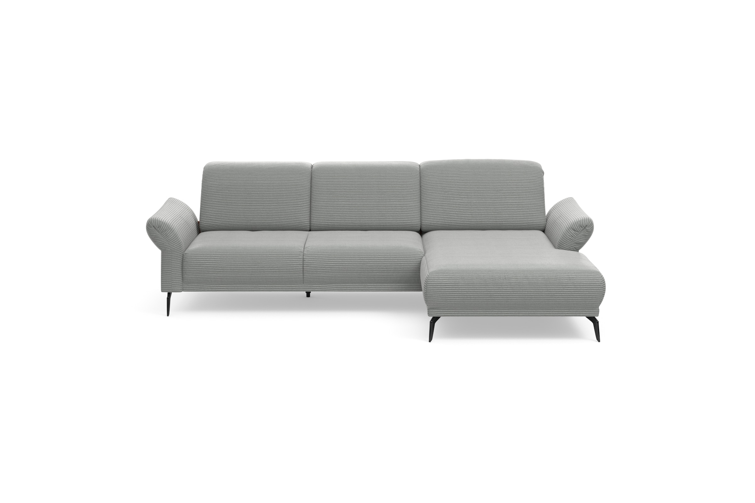 INOSIGN Ecksofa »Coco L-Form«, Sitztiefen-, Arm- und Kopfteilverstellung, Cord-Bezug, Fußhöhe 15 cm