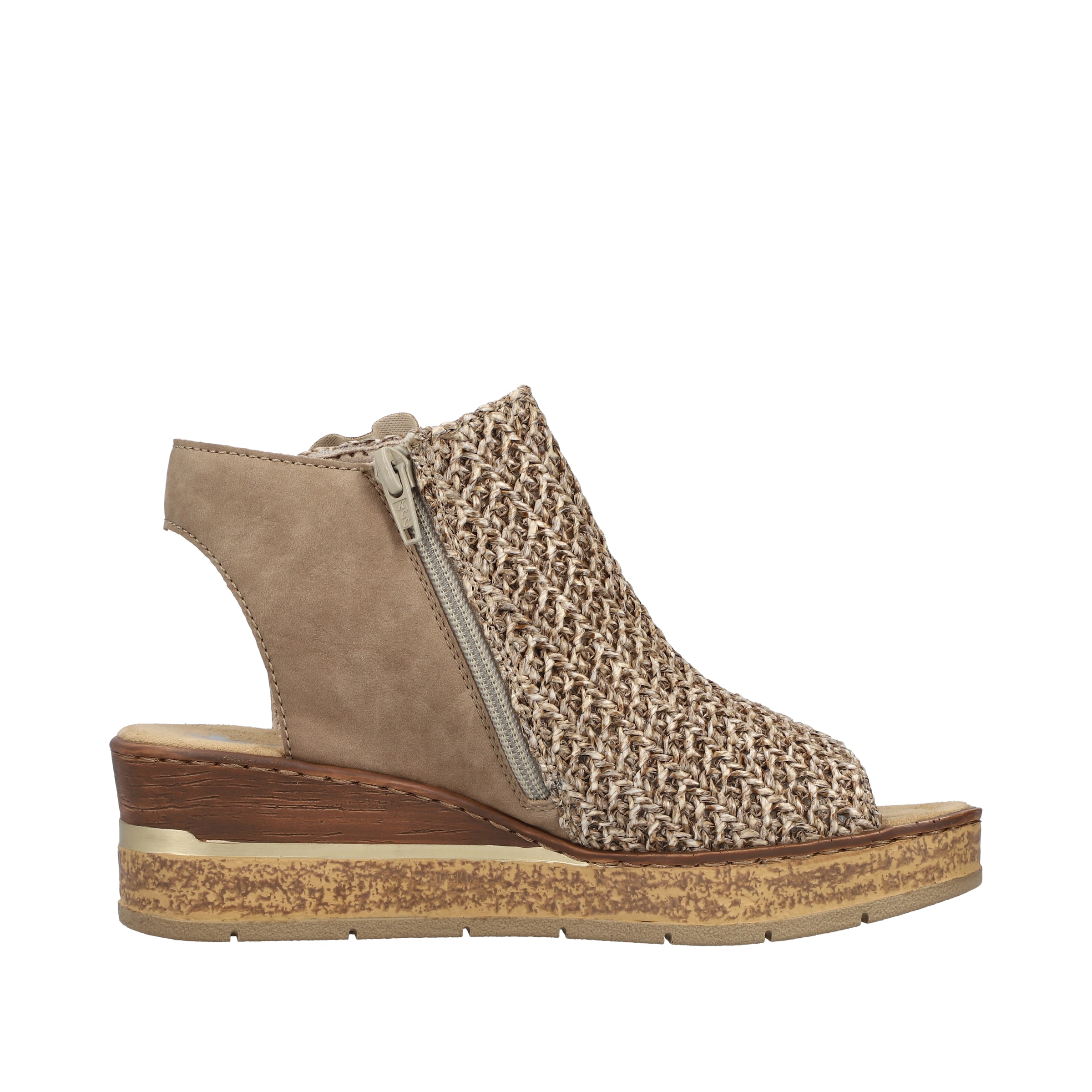 Rieker Schaftsandalette  Keilsandale, Sommerschuh, Plateausandalette mit Blüte