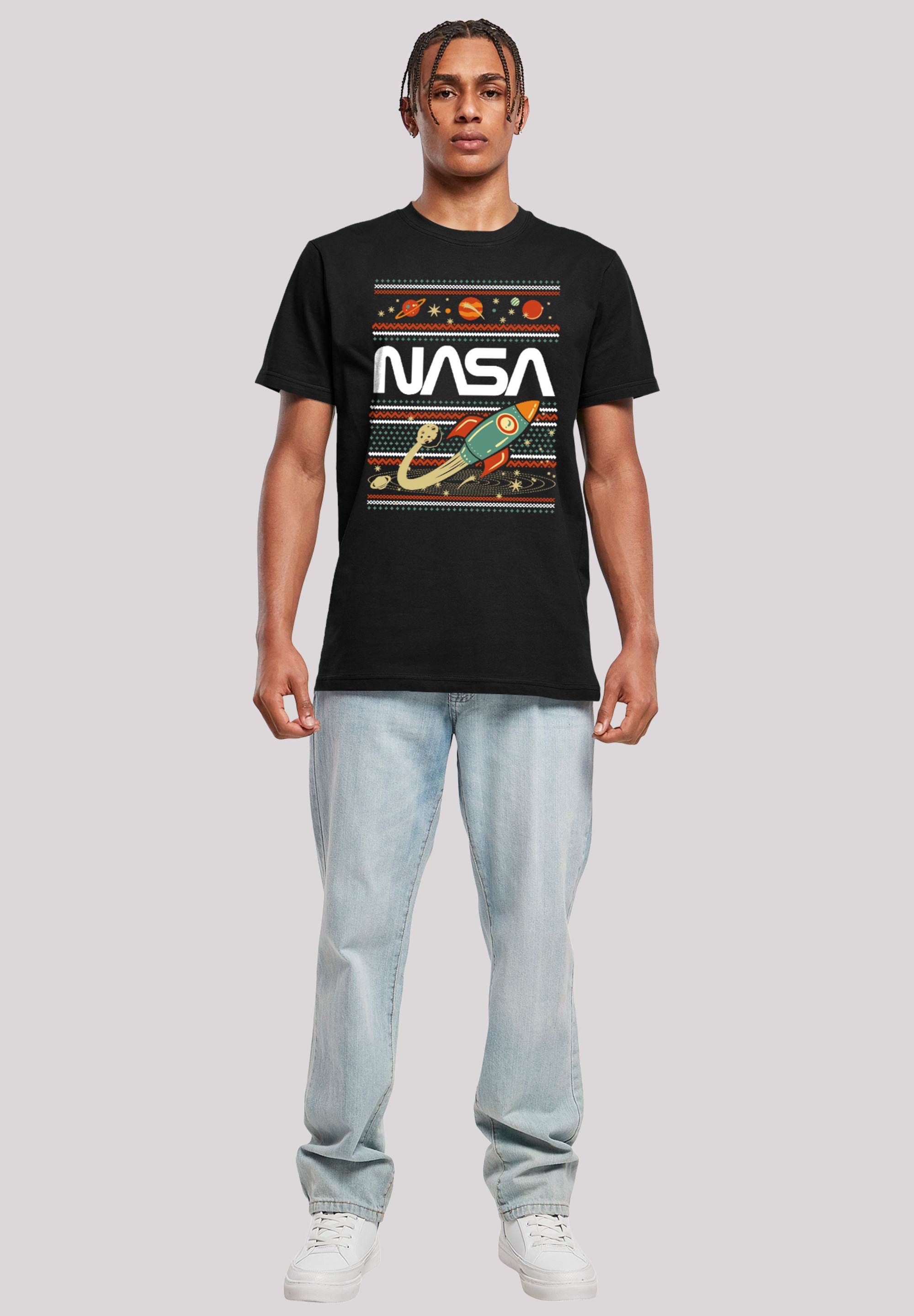 F4NT4STIC T-Shirt »NASA Fair Isle«, Herren,Premium Merch,Regular-Fit,Basic,Bedruckt