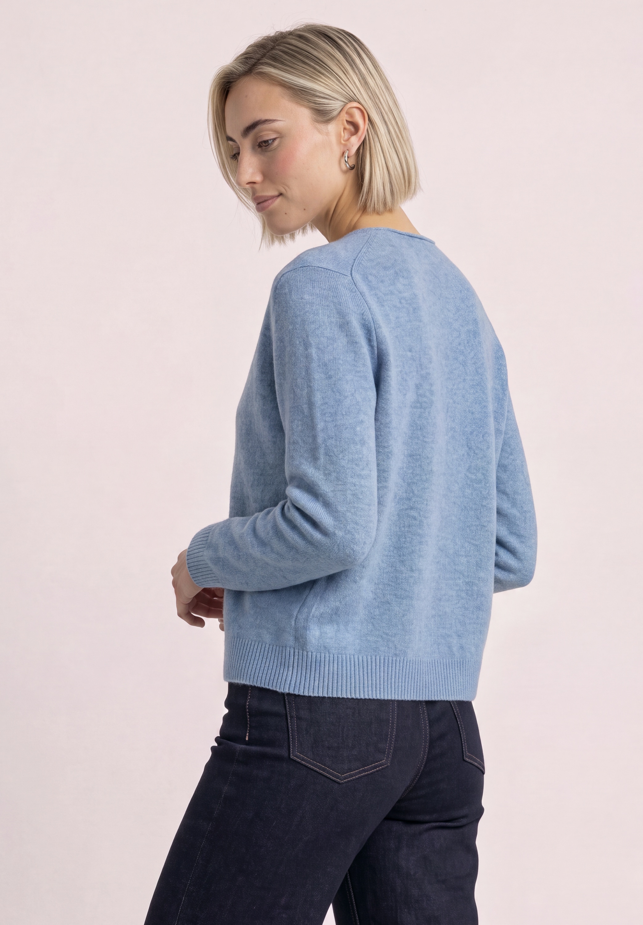 STREET ONE 1100000002199 mit V-Neck und Knopfleiste