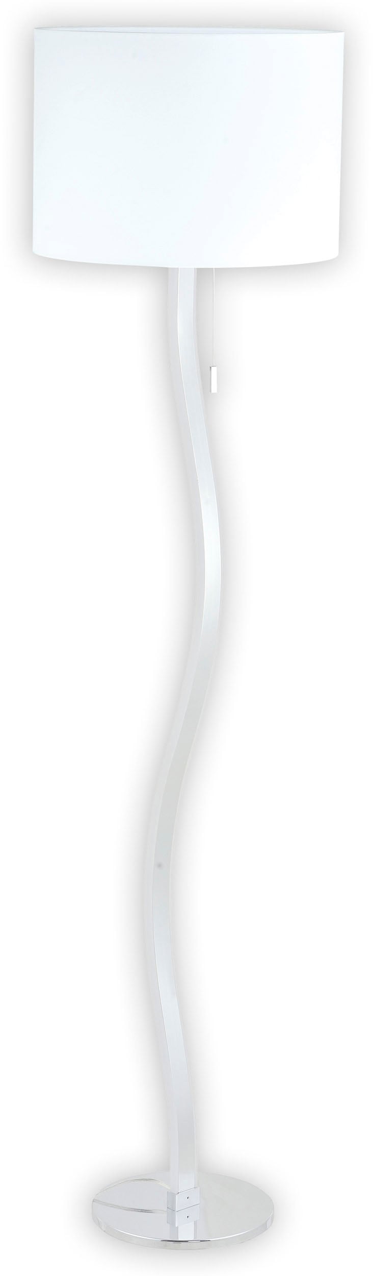näve LED Stehlampe »Aurelia«, 1 flammig, Leuchtmittel E27 | ohne Leuchtmittel, excl. 1x E27 max. 60W, incl. LED, Höhe 163cm, Schirm weiß D: 40cm
