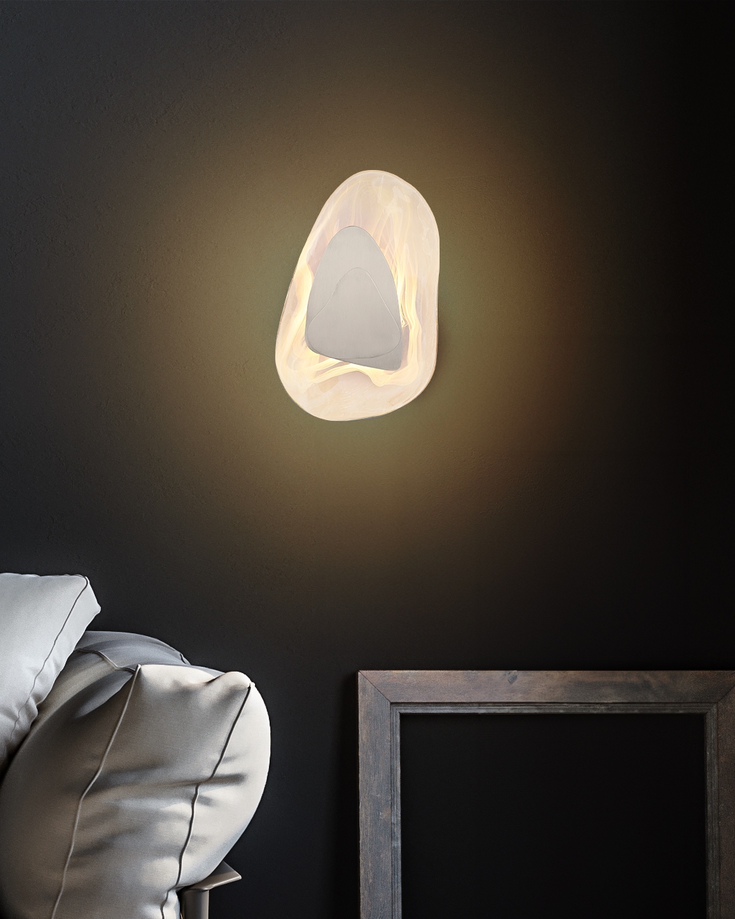 GLOBO LIGHTING LED Wandleuchte »DORSEY«, Leuchtmittel LED-Modul | LED fest integriert, Wandlampe/Nickel/Glas klar/BxH: 203x315mm