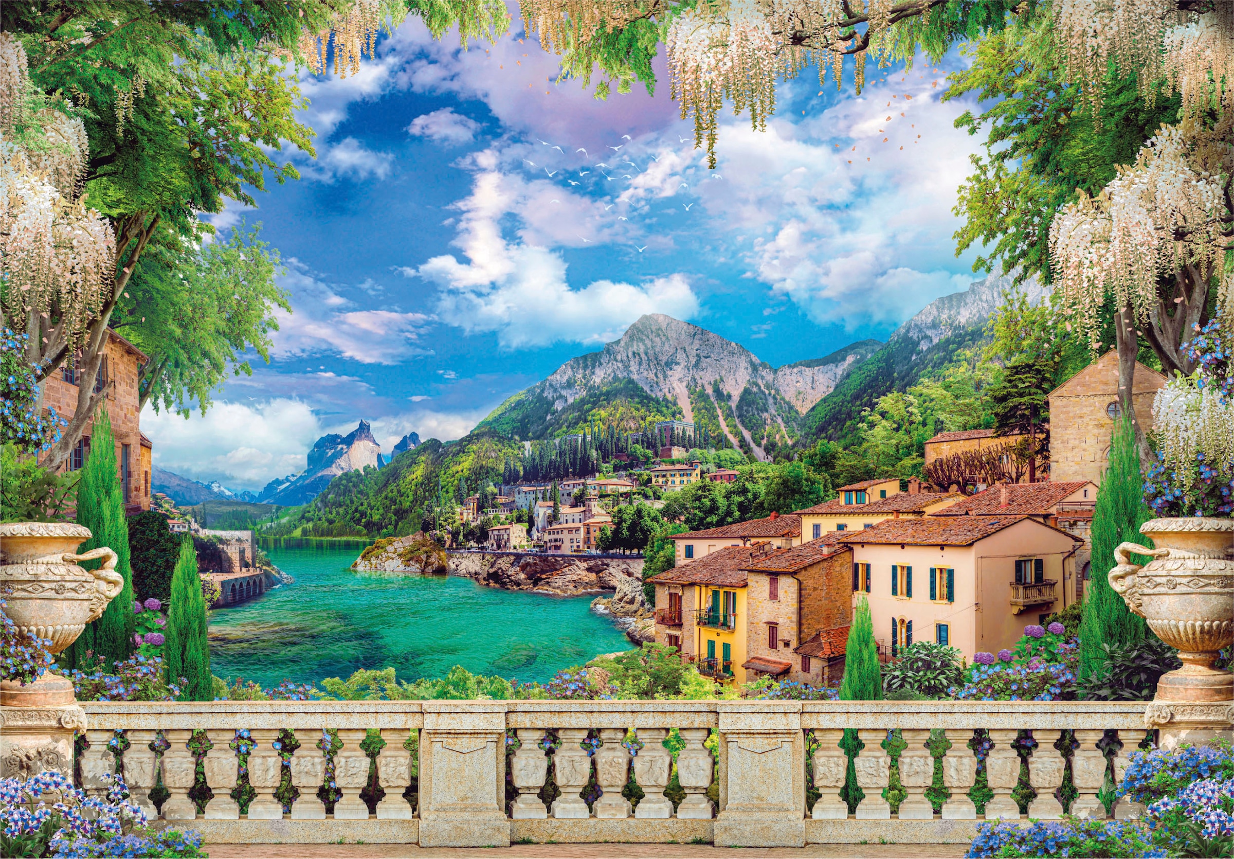 Clementoni® Puzzle »High Quality Collection, Herrliche Terrasse am See«, Made in Europe