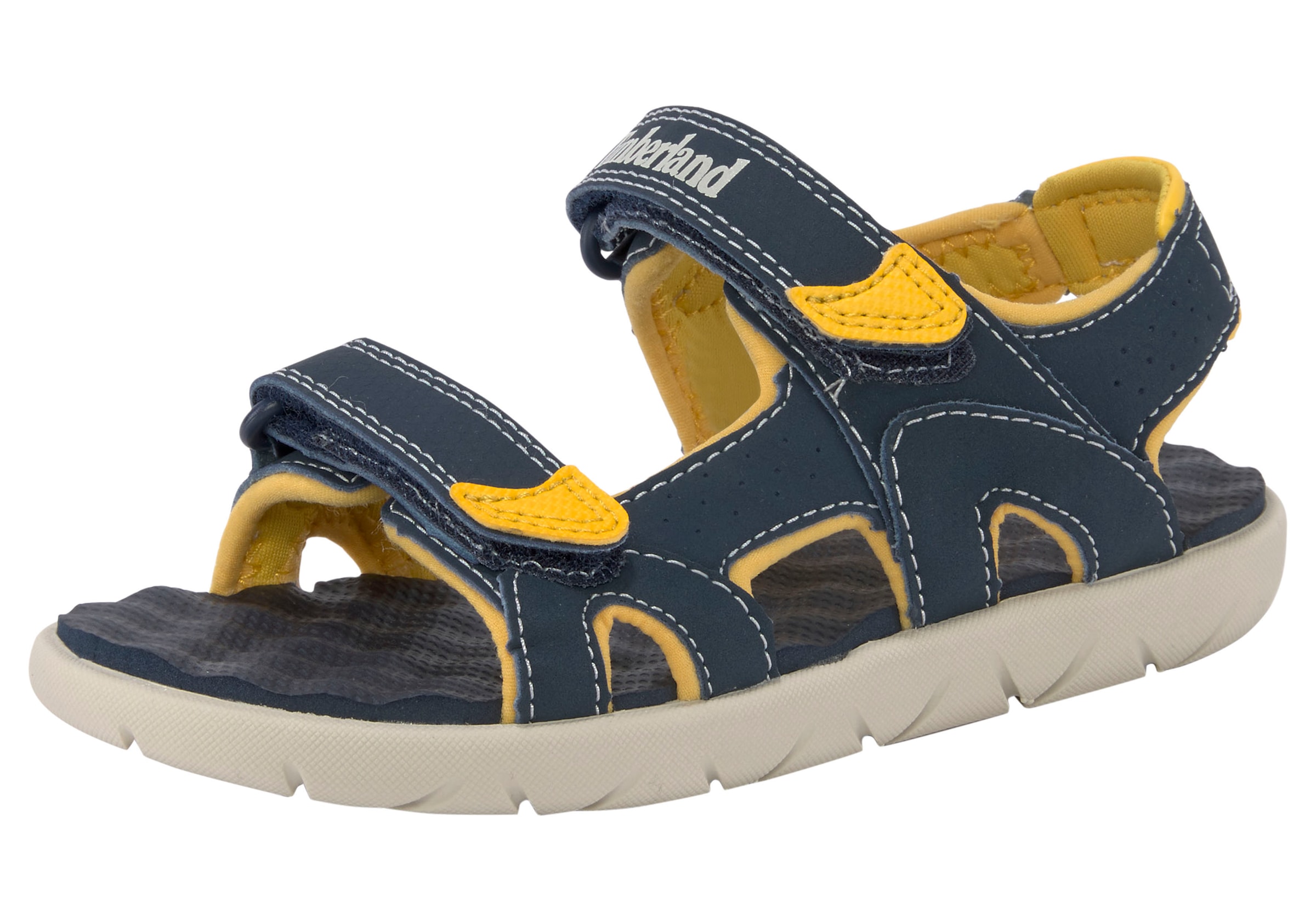 Timberland unisex pour enfant. TB0A1QXU0191 Perkins Row Sandals navy (24), Plat, Velcro, Casuel, Marine, mode enfantine