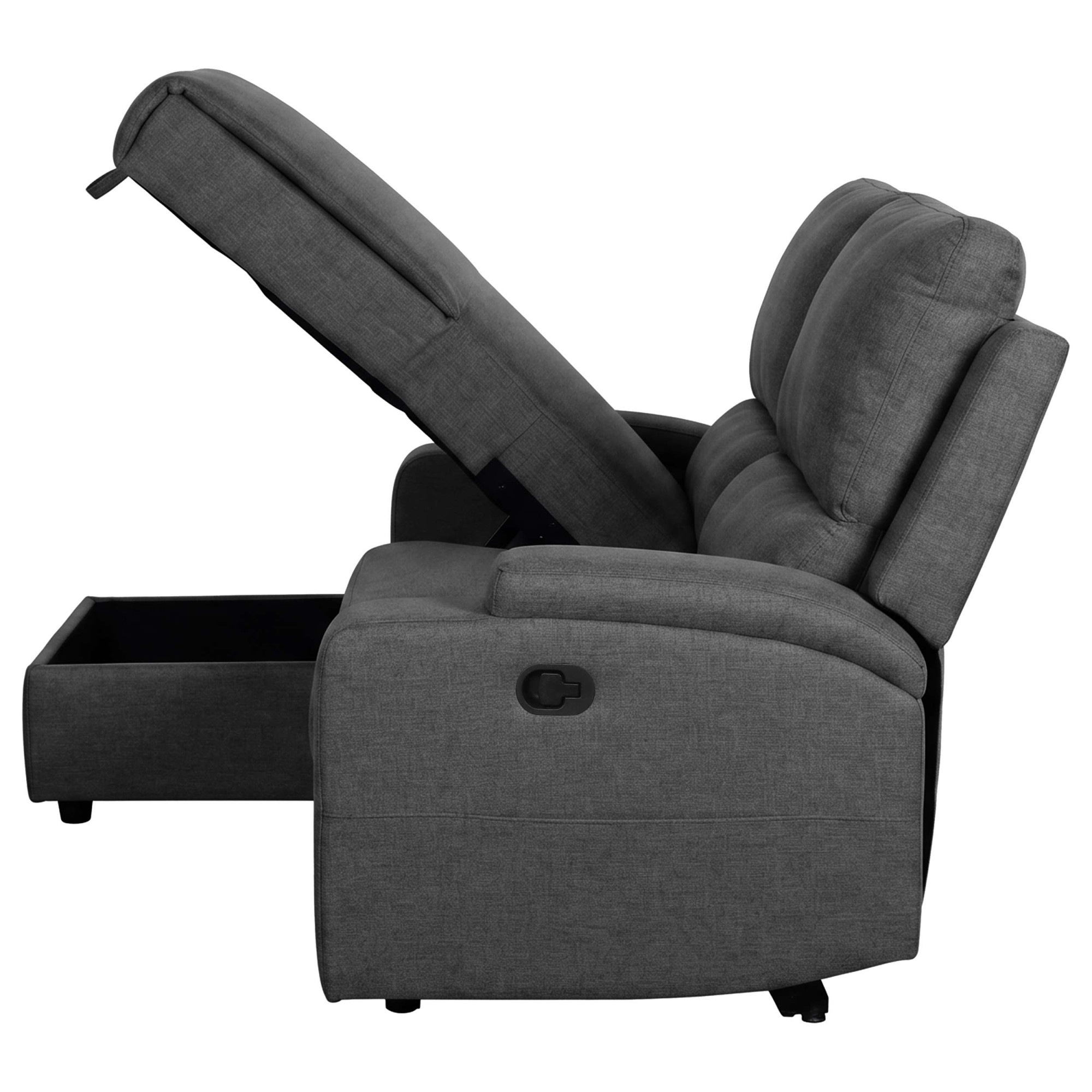 OTTO home Ecksofa »NAPORI Struktur, Multimediasofa, L-Form« man. oder elektr. Relaxfuntion, USB-A bei elektr. Variante, Staukasten