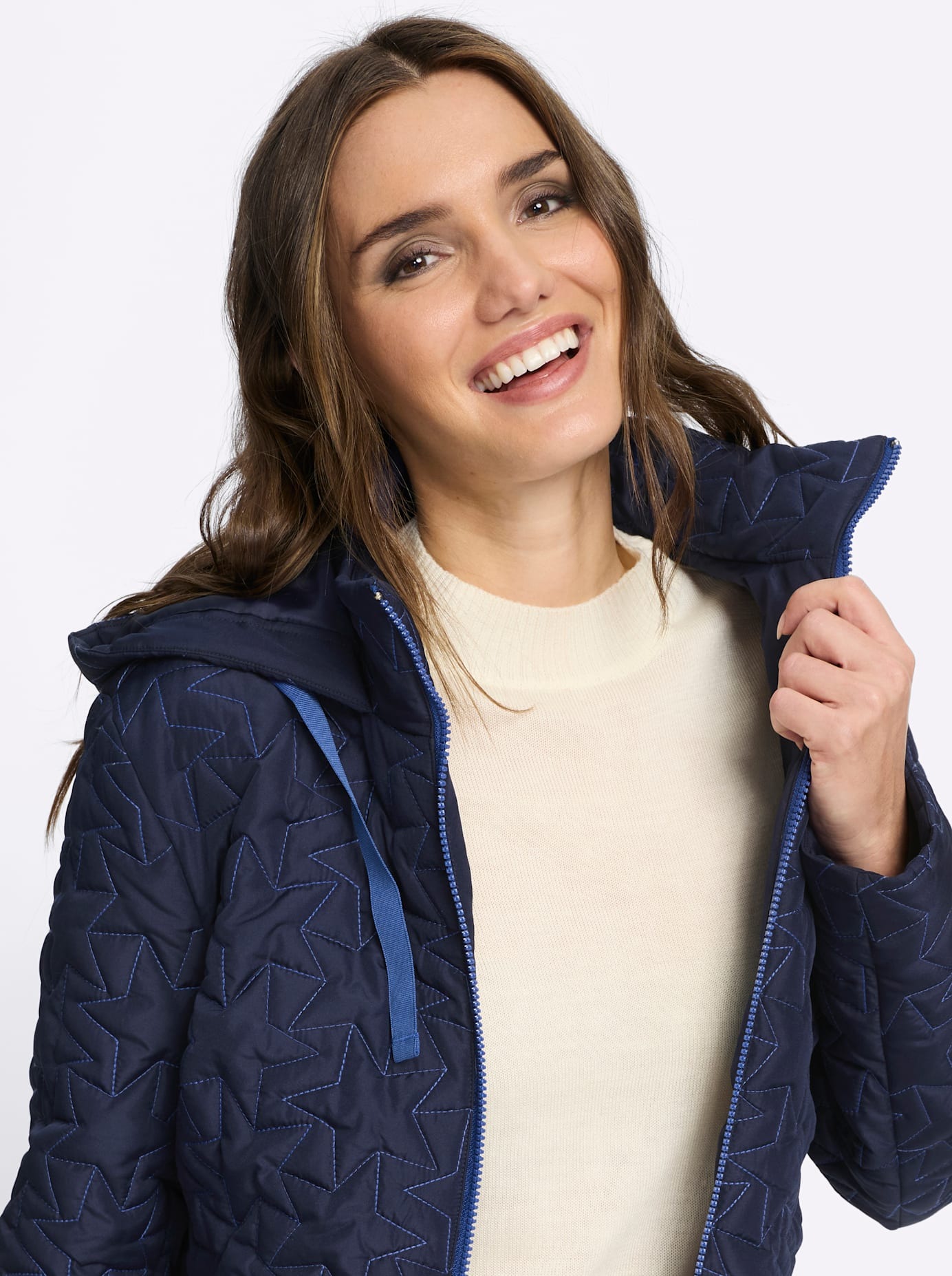 Classic Basics Steppjacke mit Kapuze