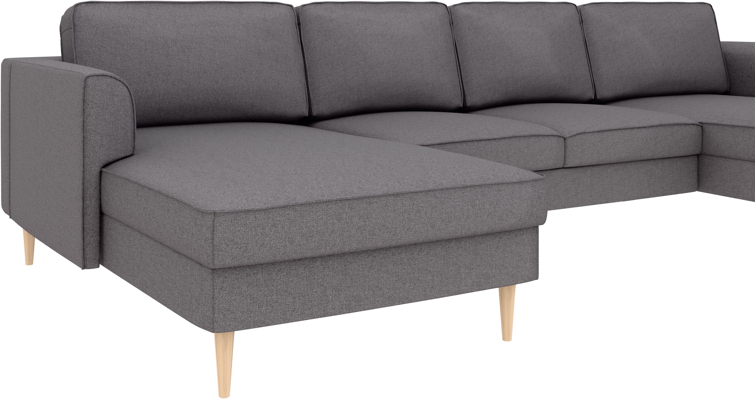 Home affaire Wohnlandschaft »Booster Couch wahlweise mit Schlaffunktion und Bettkasten-auch in Cord«, Sofa in U-Form, Breite 305 cm